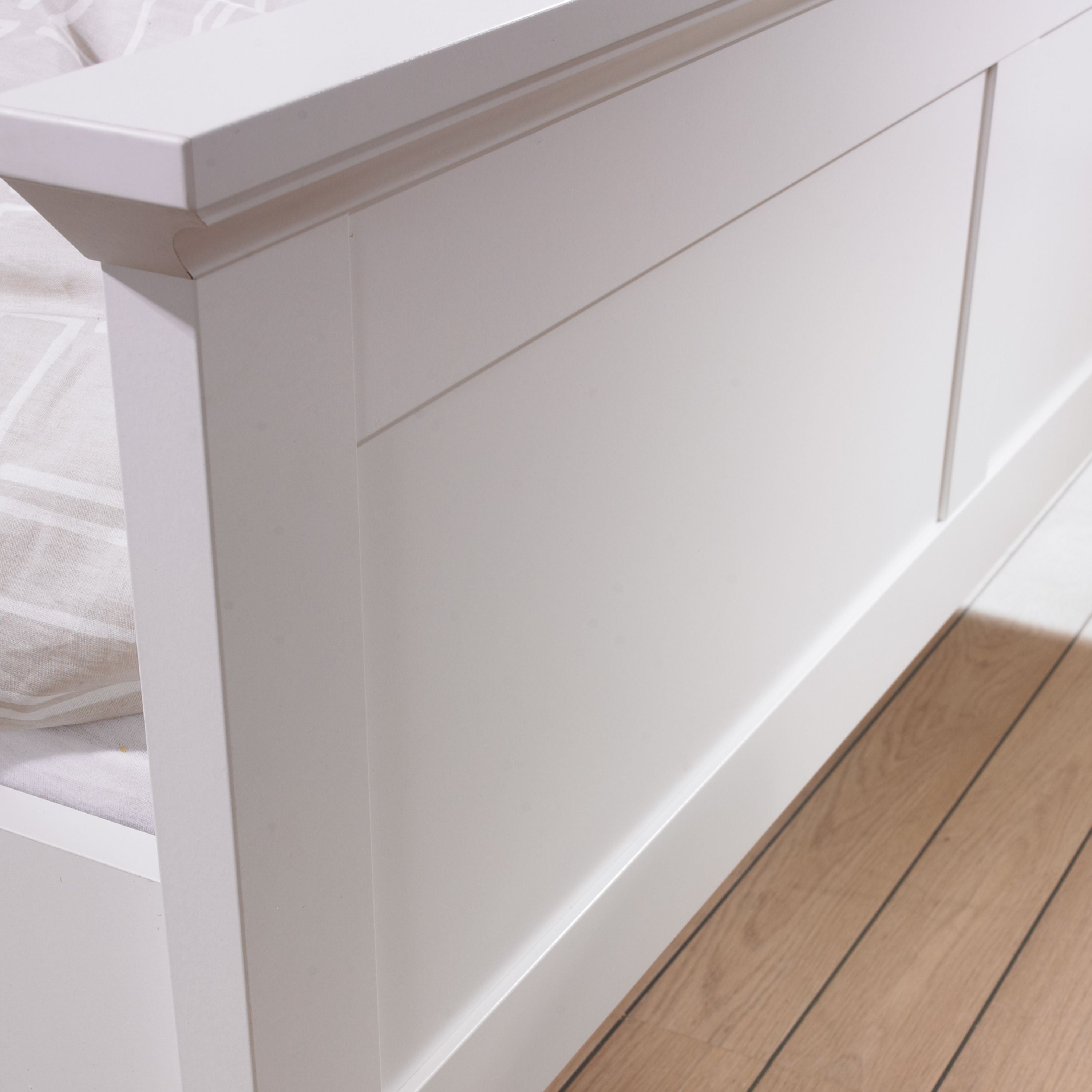 Paris Super King Bed (180 x 200) in White – FTG, view 11