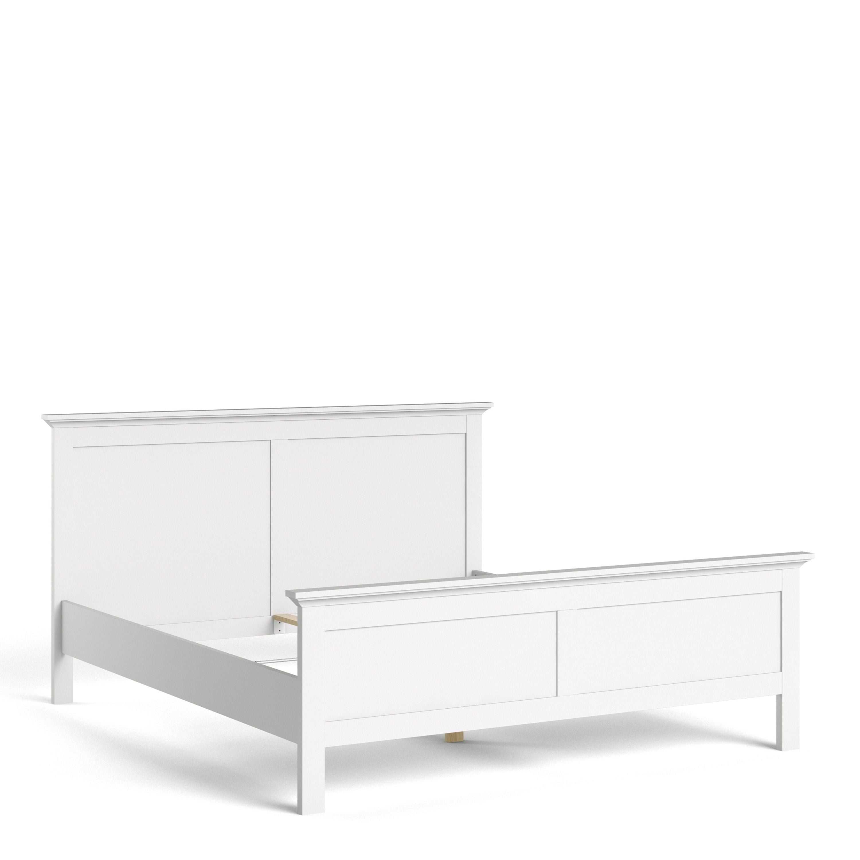 Paris Super King Bed (180 x 200) in White – FTG, view 5