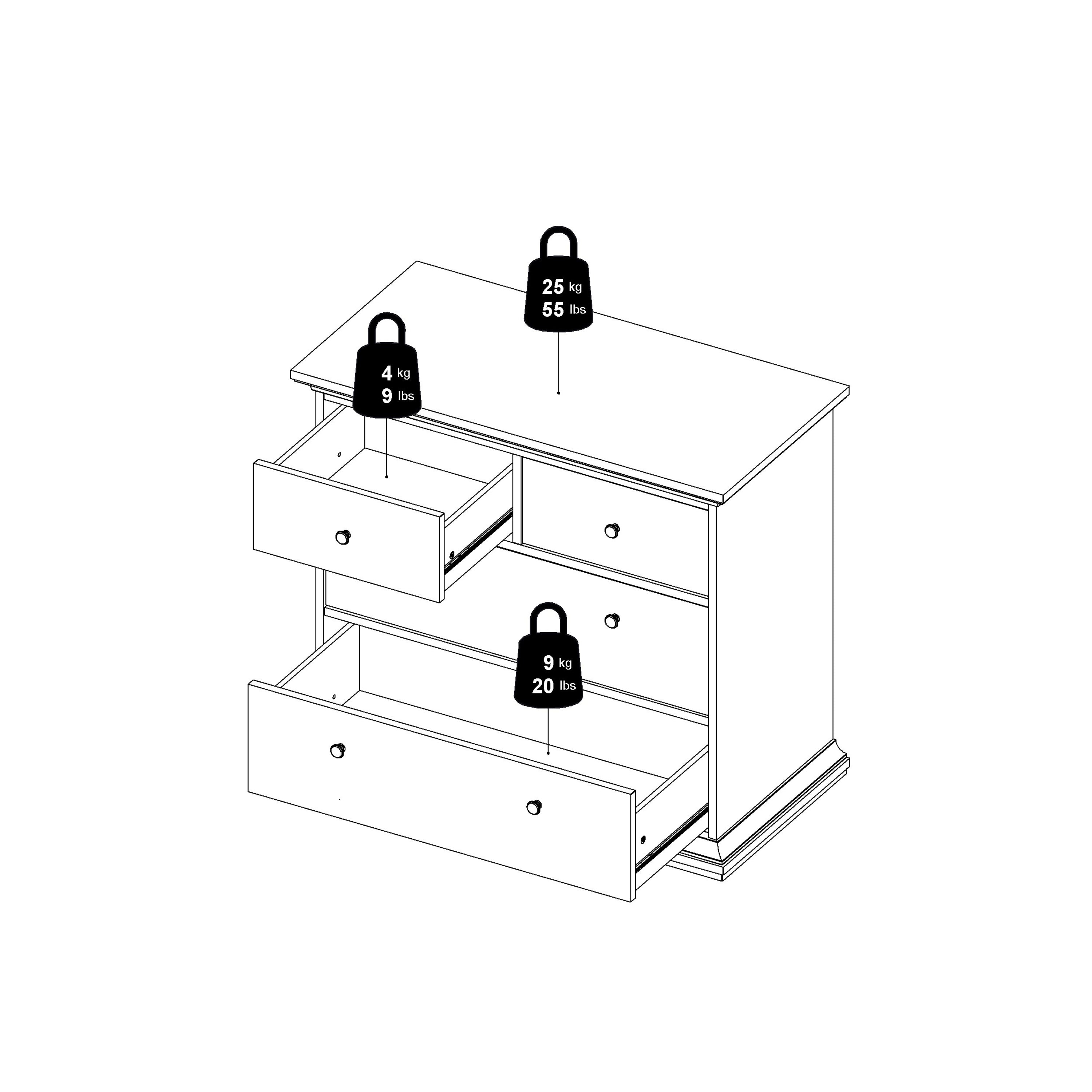 Paris Chest of 8 Drawers in Matt Grey – FTG, view 14
