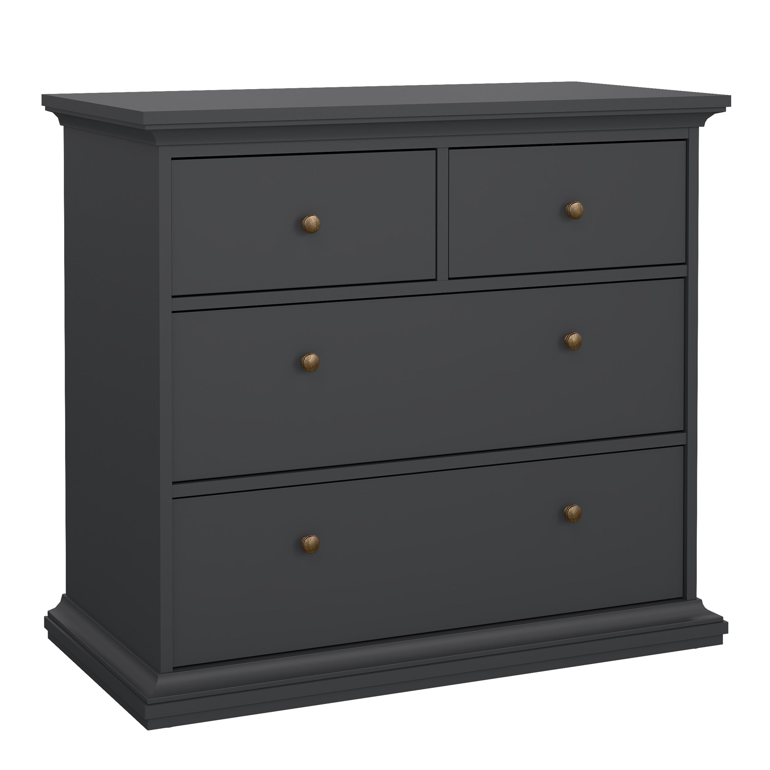 Paris Chest of 4 Drawers in Matt Grey – FTG