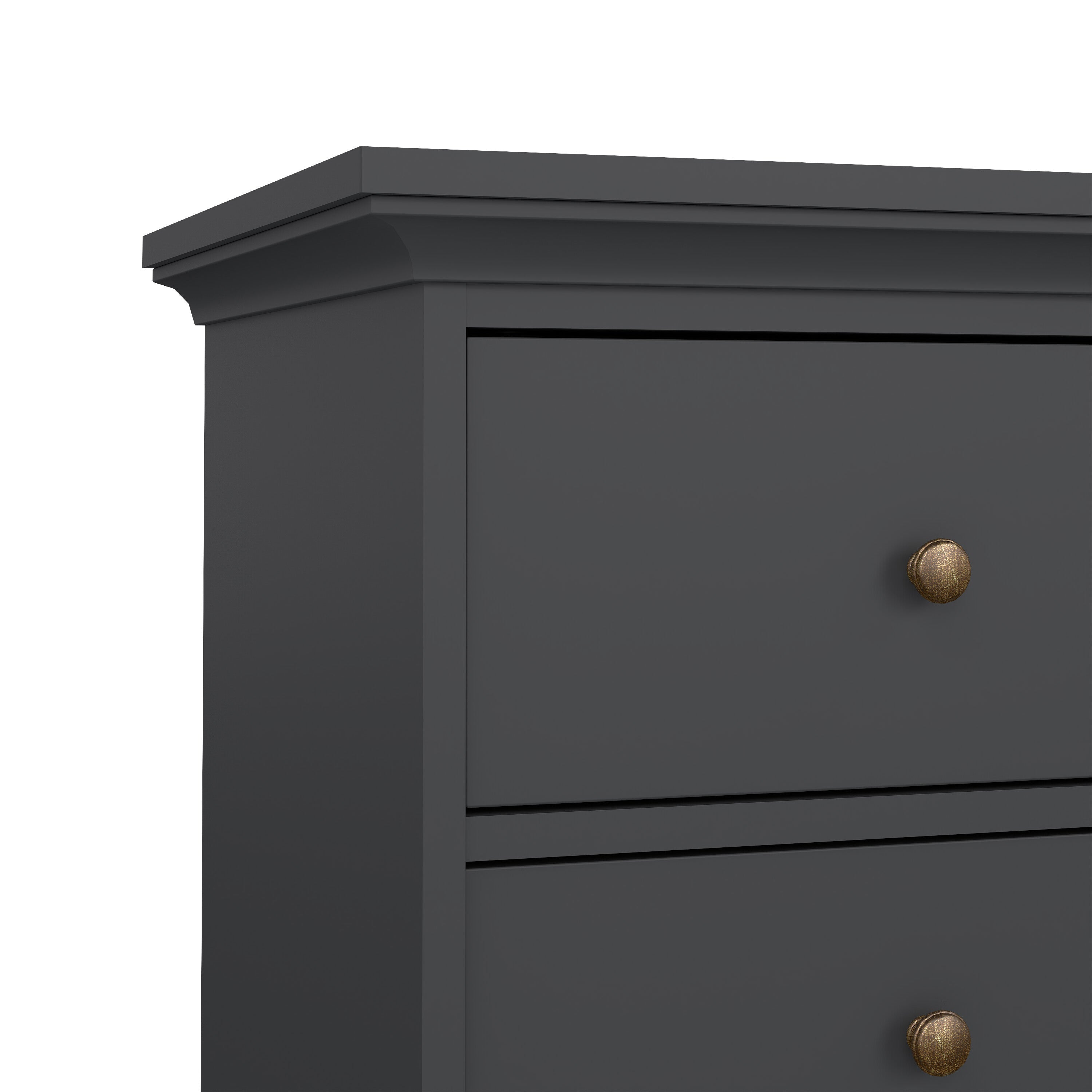 Paris Chest of 4 Drawers in Matt Grey – FTG, view 9