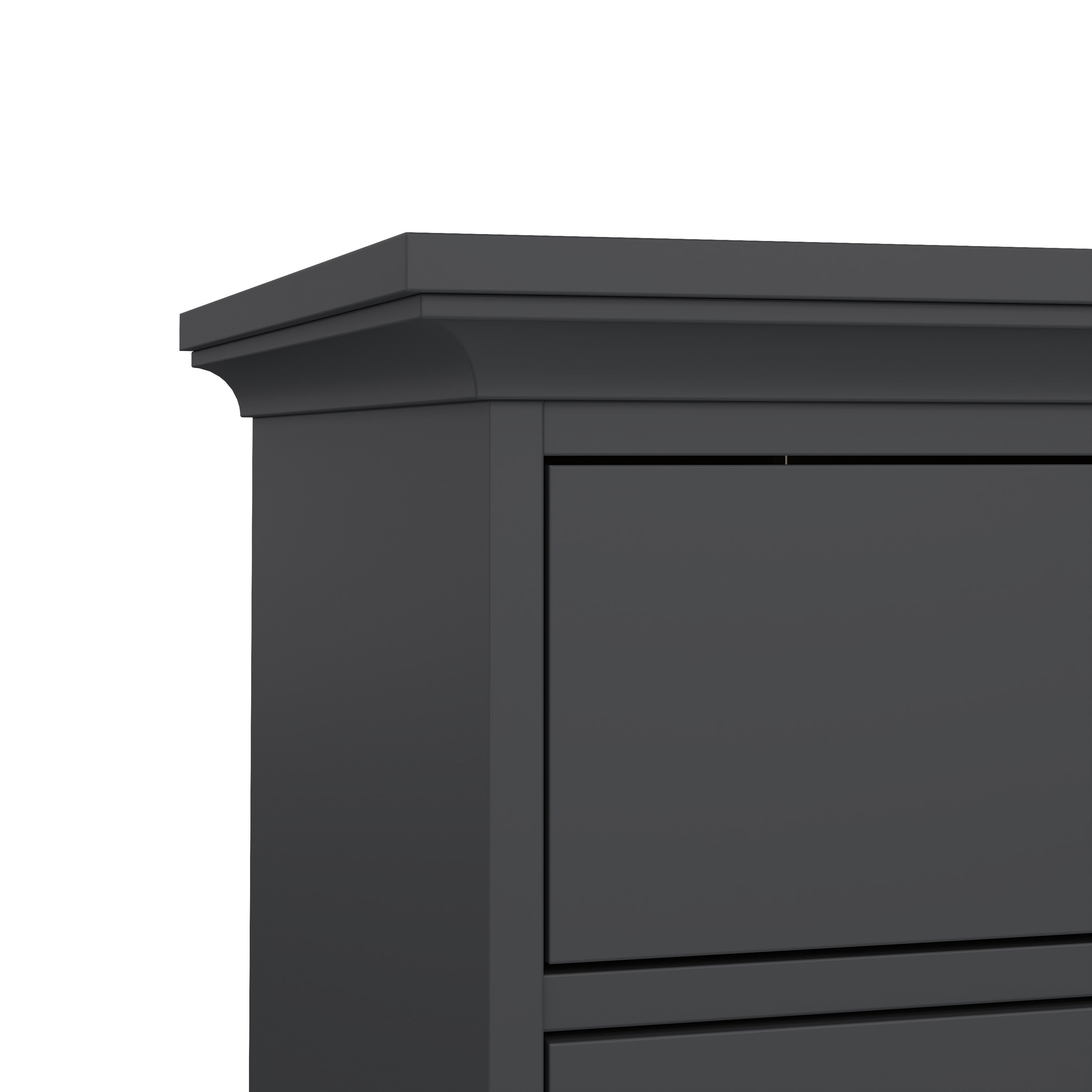 Paris Chest 5 Drawers in Matt Grey – FTG, view 8