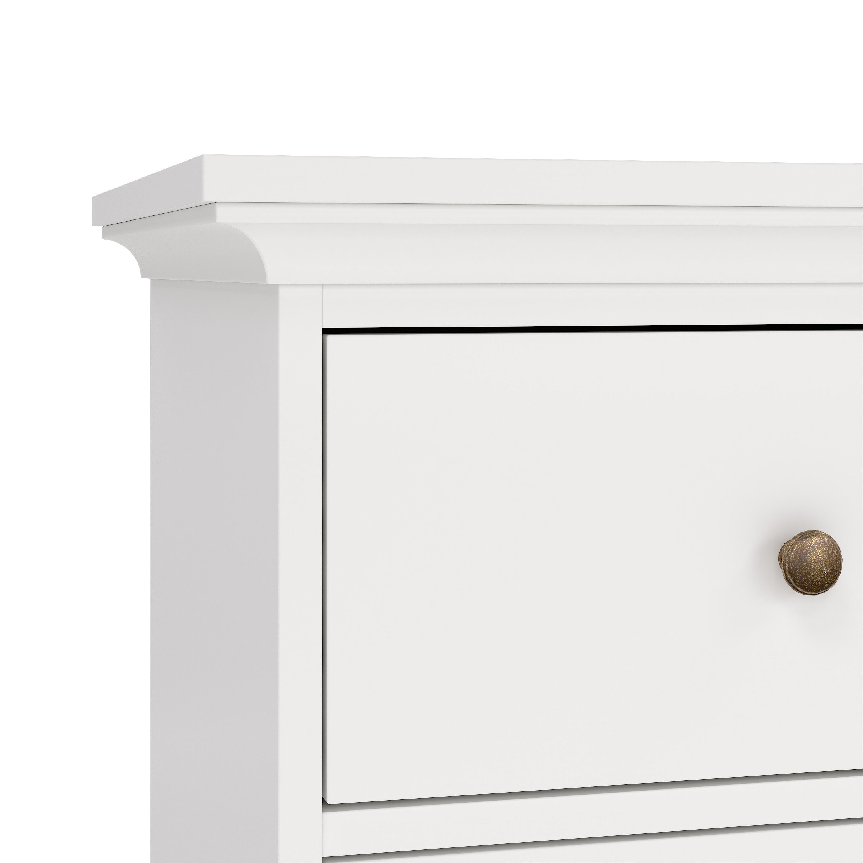 Paris Chest of 6 Drawers in White – FTG, view 9