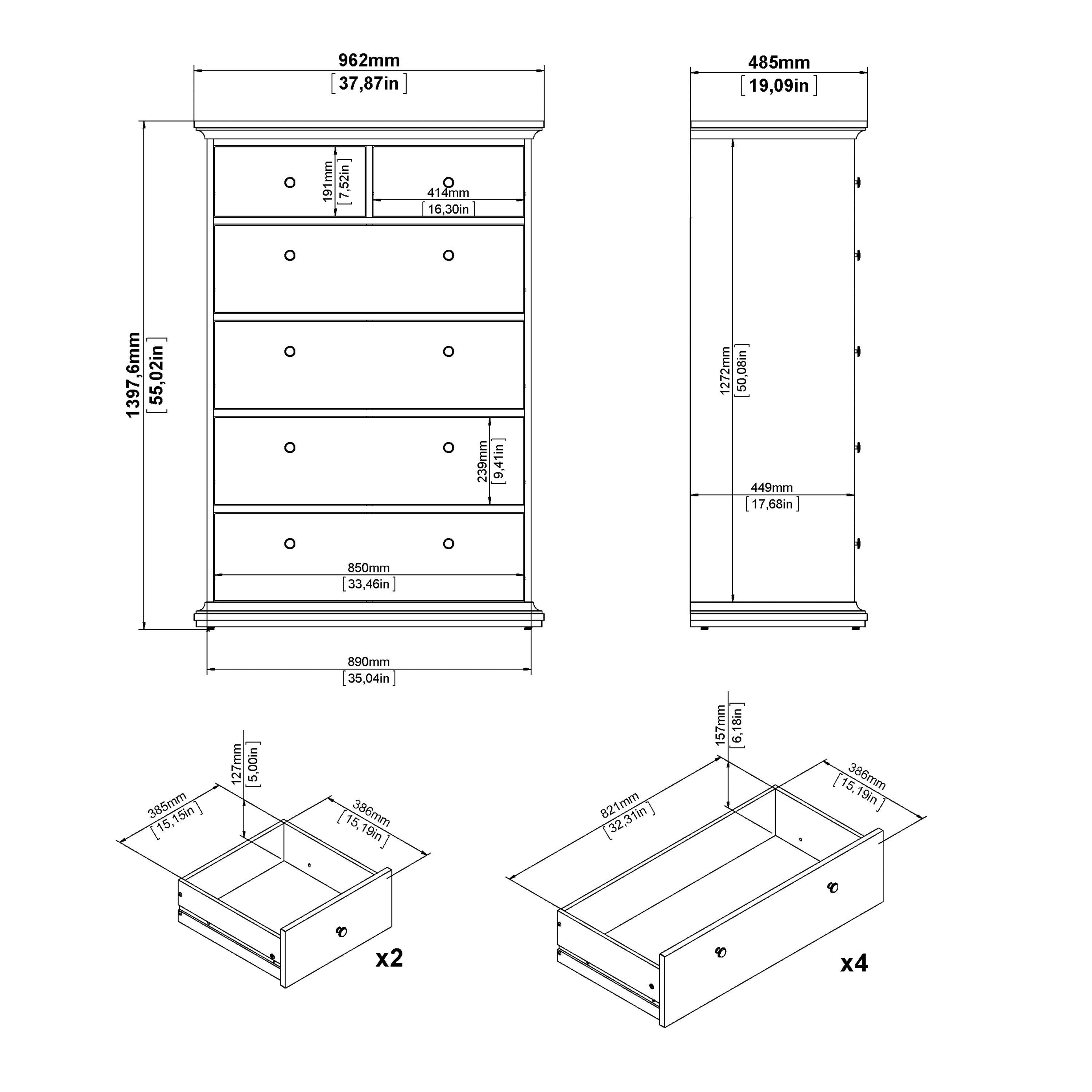 Paris Nightstand 1 Door + 1 Drawer in Matt Grey – FTG, view 13