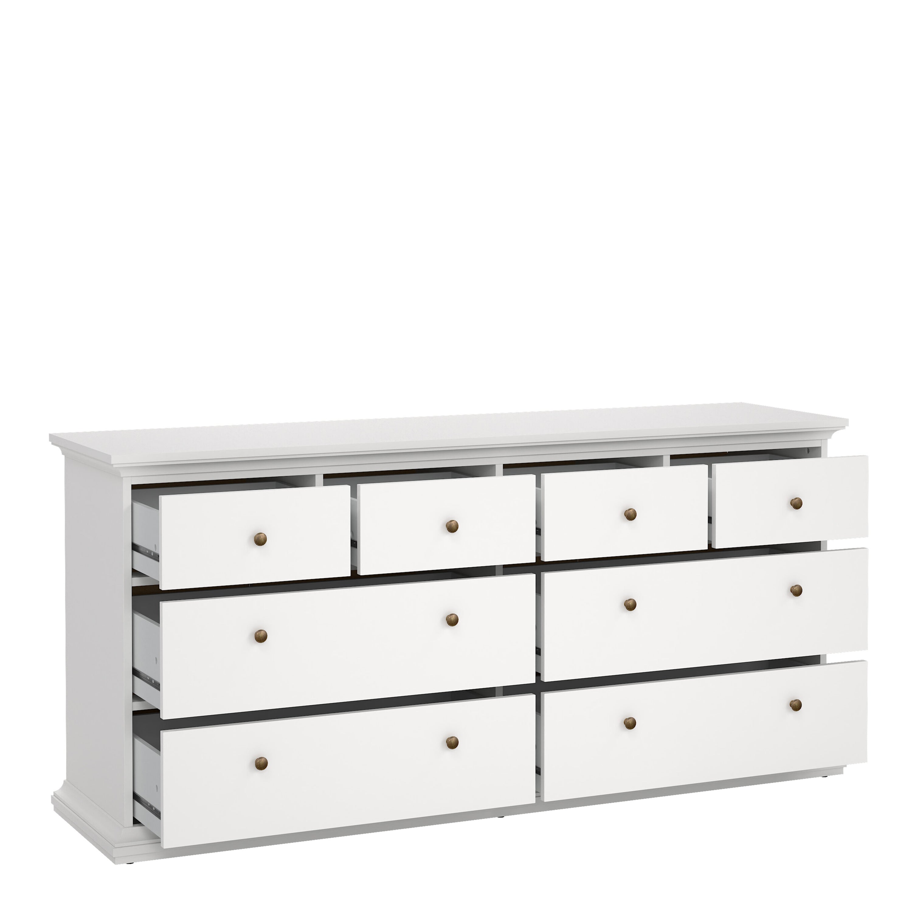 Paris Chest of 8 Drawers in White – FTG, view 5