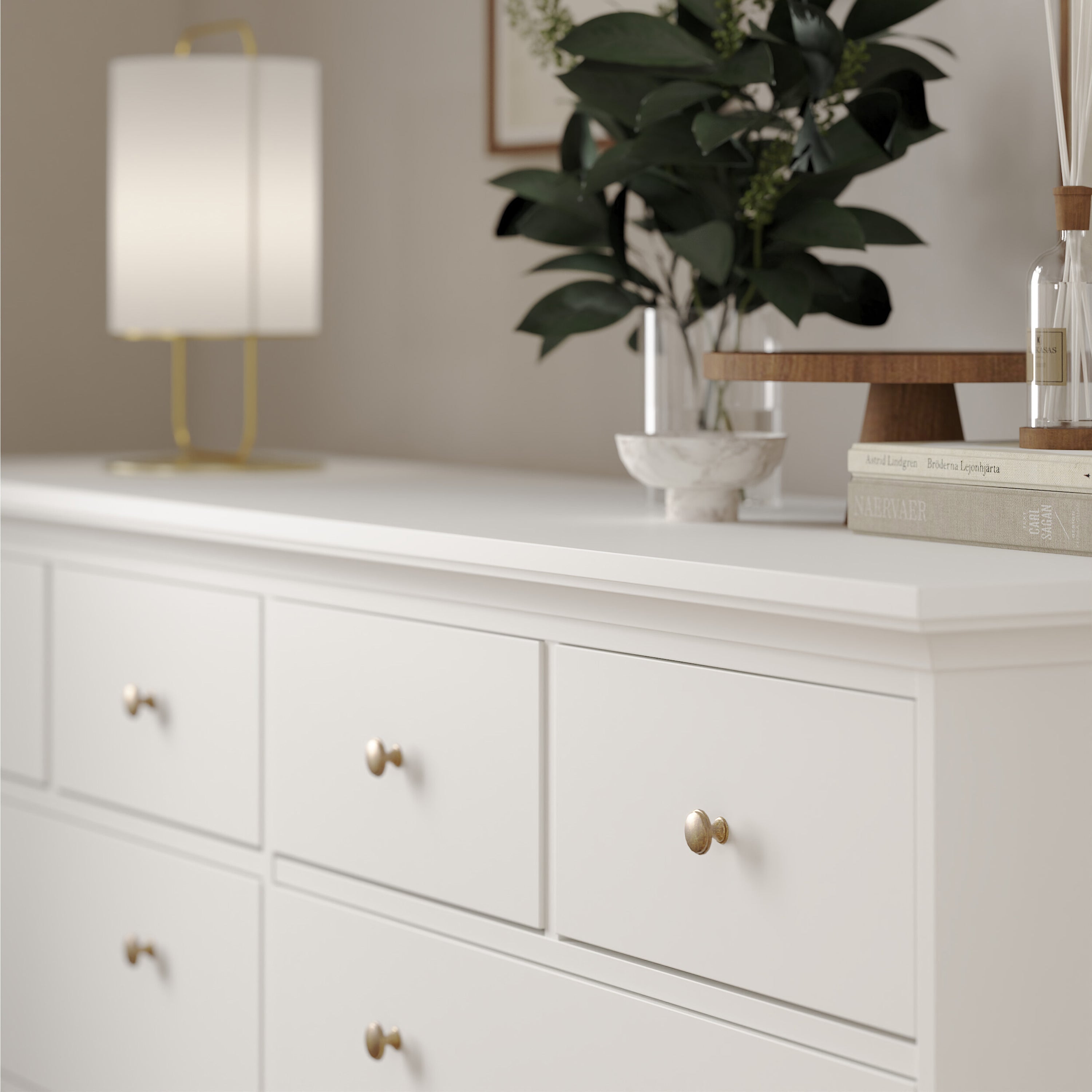 Paris Chest of 8 Drawers in White – FTG, view 8