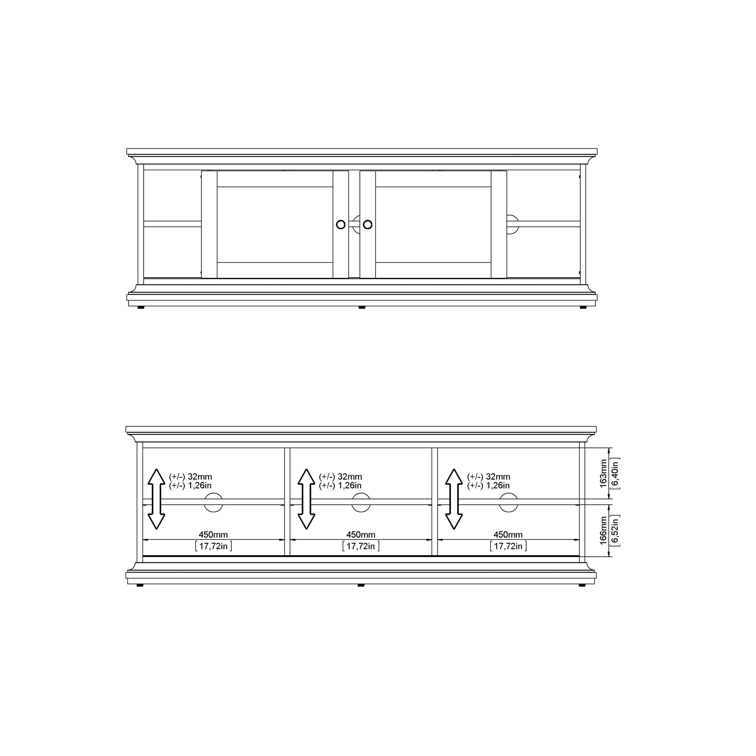 Paris China cabinet in White – FTG, view 11