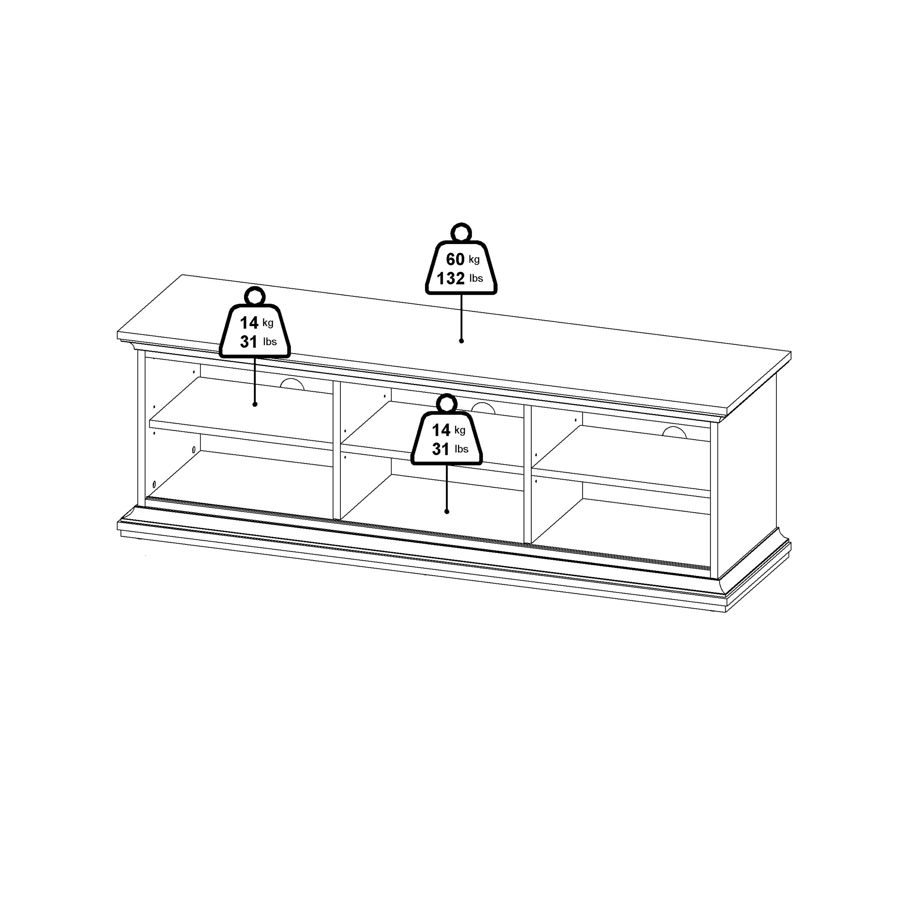 Paris China cabinet in White – FTG, view 12