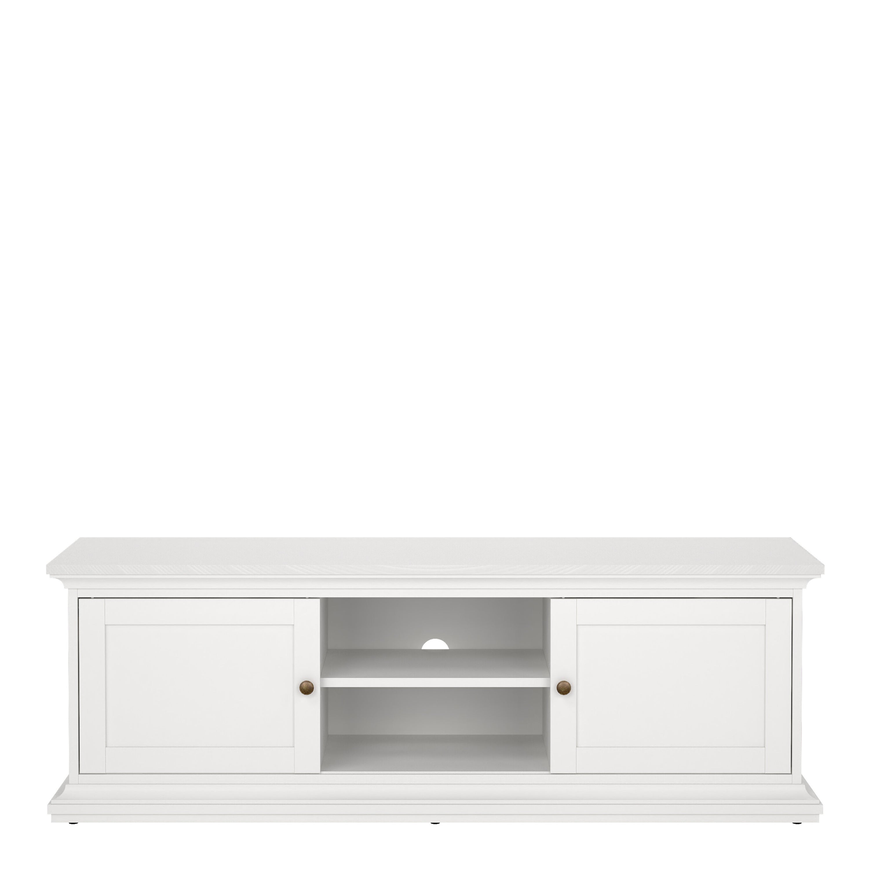 Paris TV-unit 2 frame Doors in White – FTG, view 2