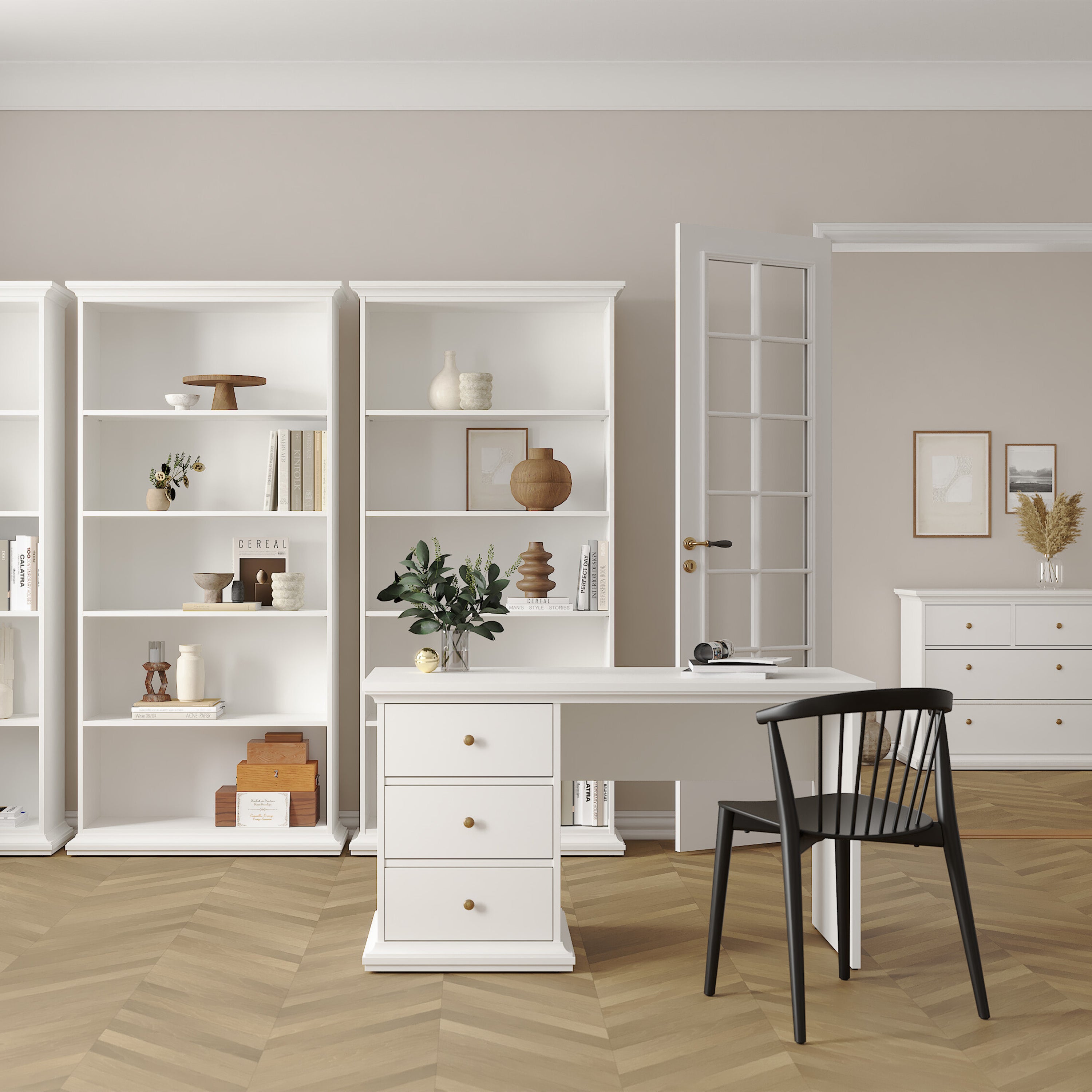Paris Desk in White – FTG, view 6