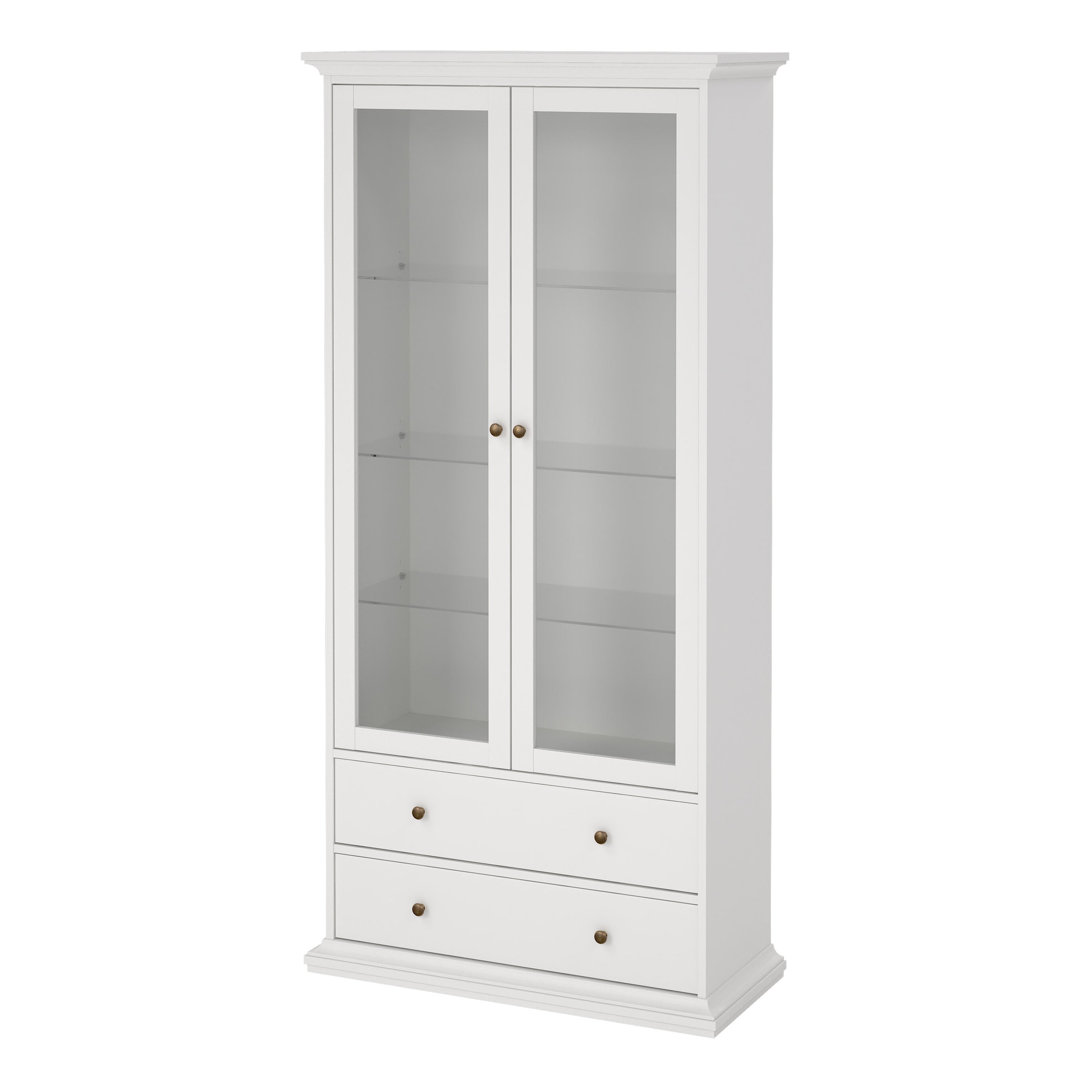 Paris China cabinet in White – FTG, view 3