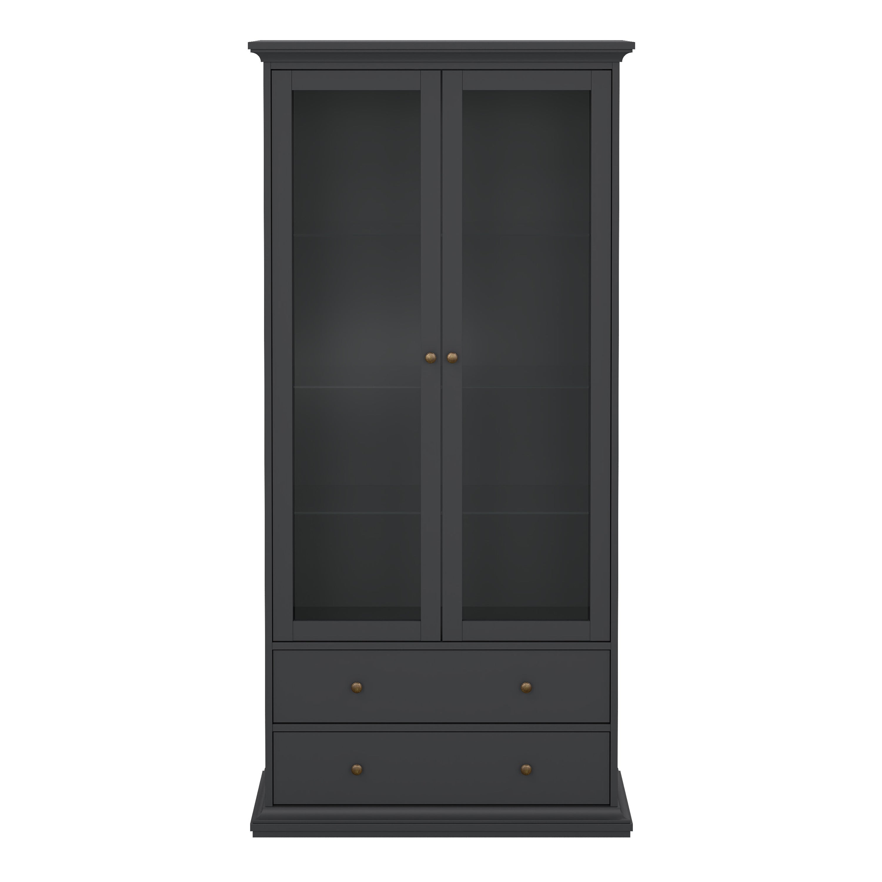 Paris China cabinet in Matt Grey – FTG, view 2