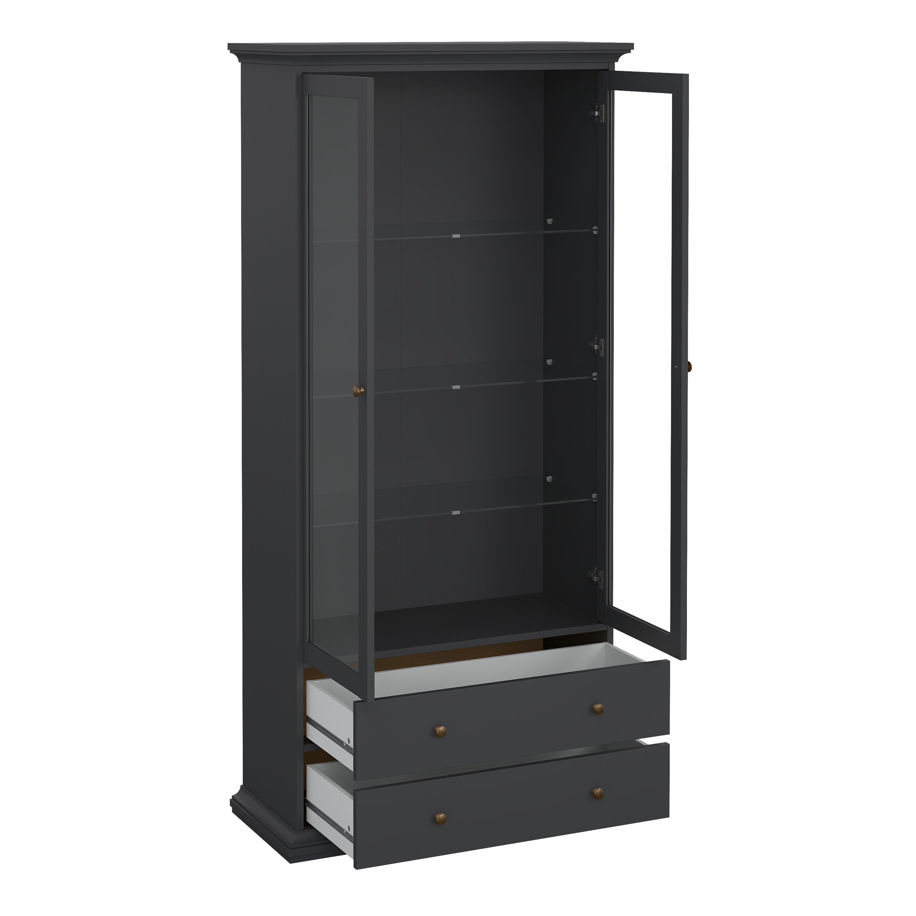 Paris China cabinet in Matt Grey – FTG, view 5