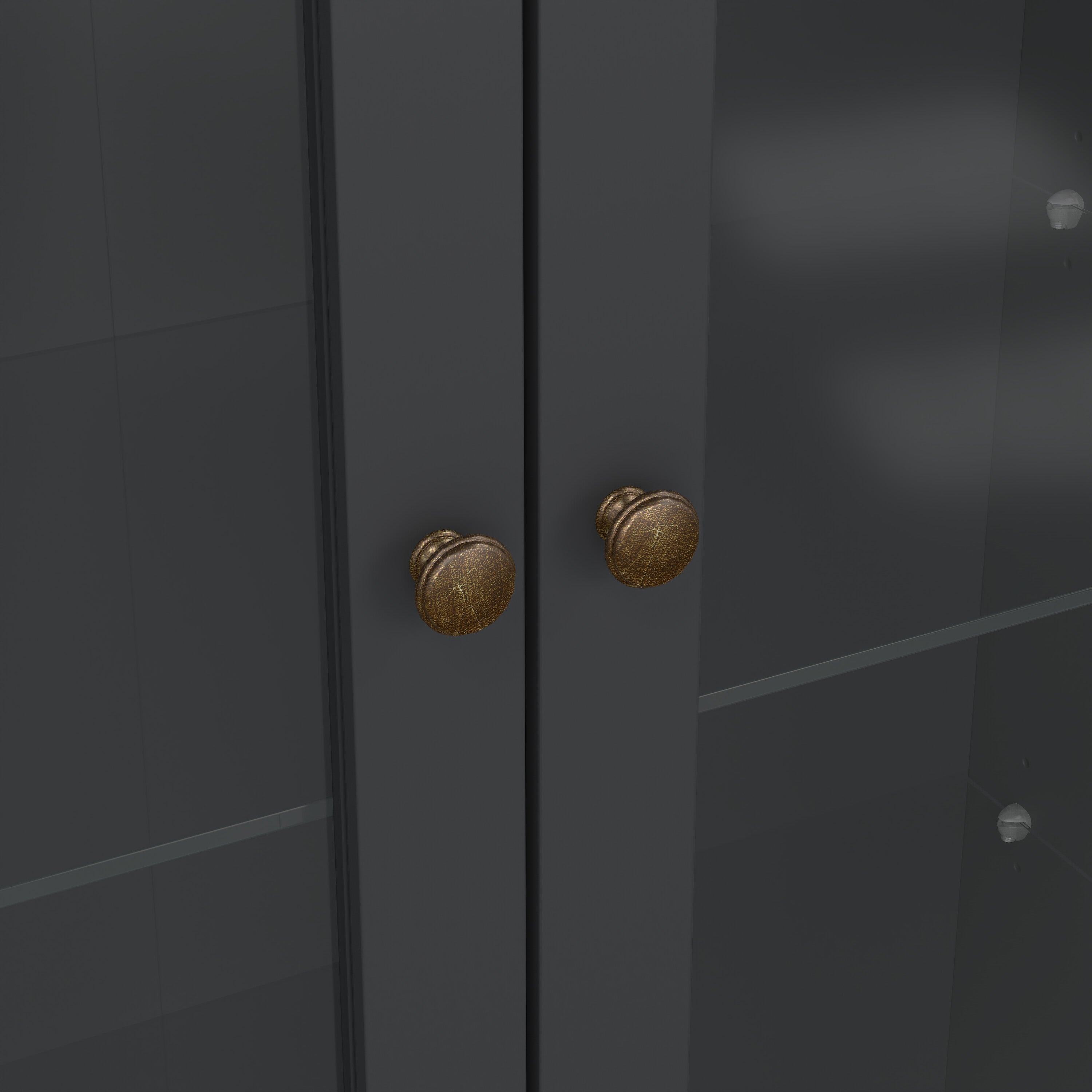 Paris China cabinet in Matt Grey – FTG, view 9