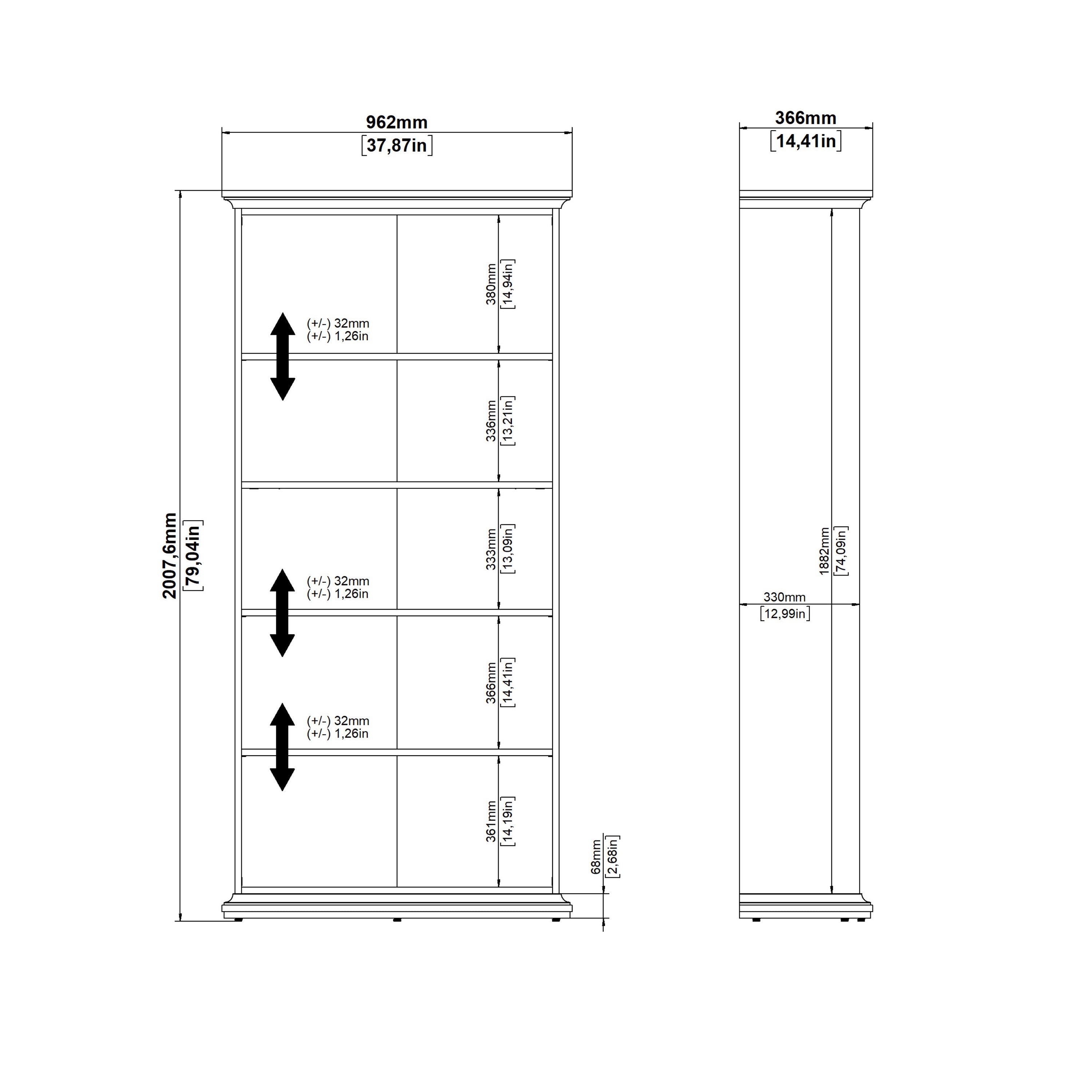 Paris Desk in White – FTG, view 10