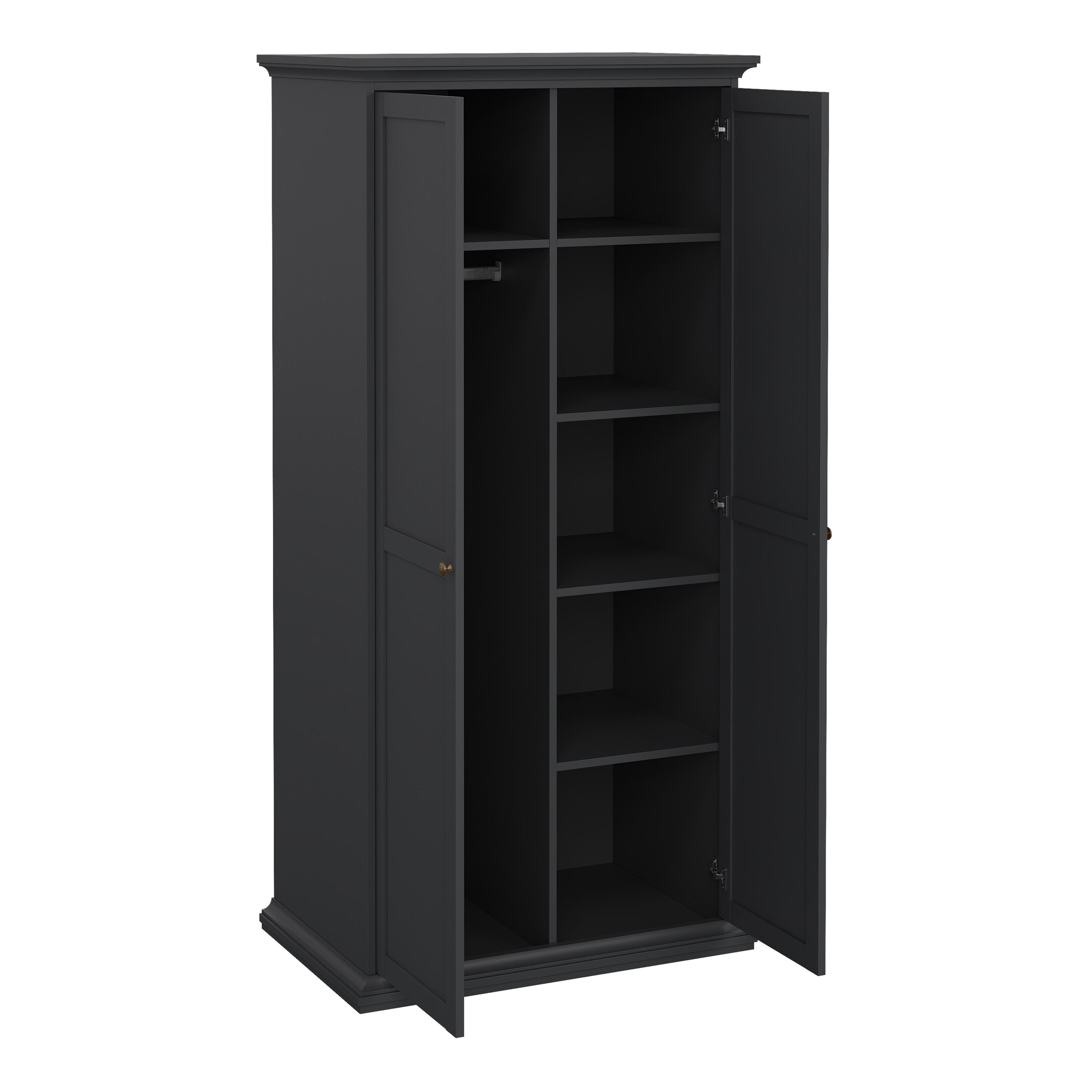 Paris Package - Bedside 2 Drawers + Chest of 4 Drawers + Wardrobe with 2 Doors Matt Grey – FTG, view 11