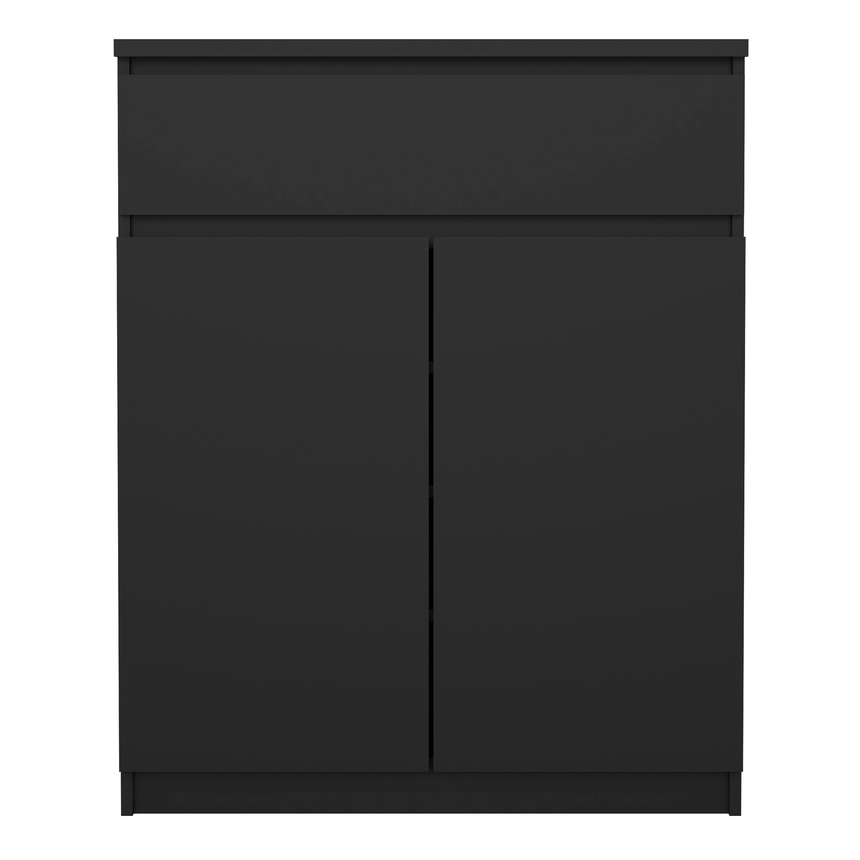 Naia Sideboard - 1 Drawer 2 Doors in Black Matt – FTG, view 2