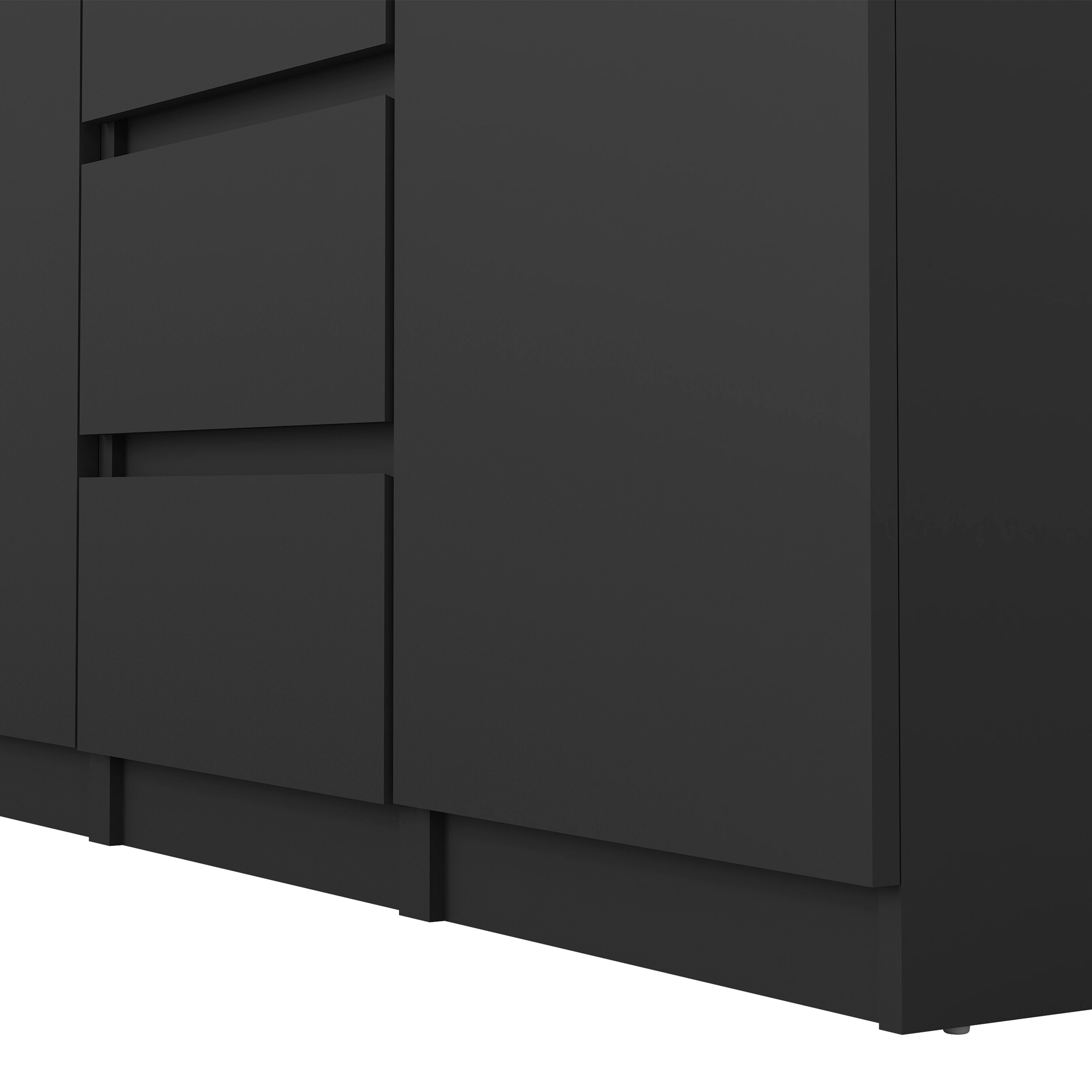 Naia Sideboard 4 Drawers 2 Doors in Black Matt – FTG, view 7