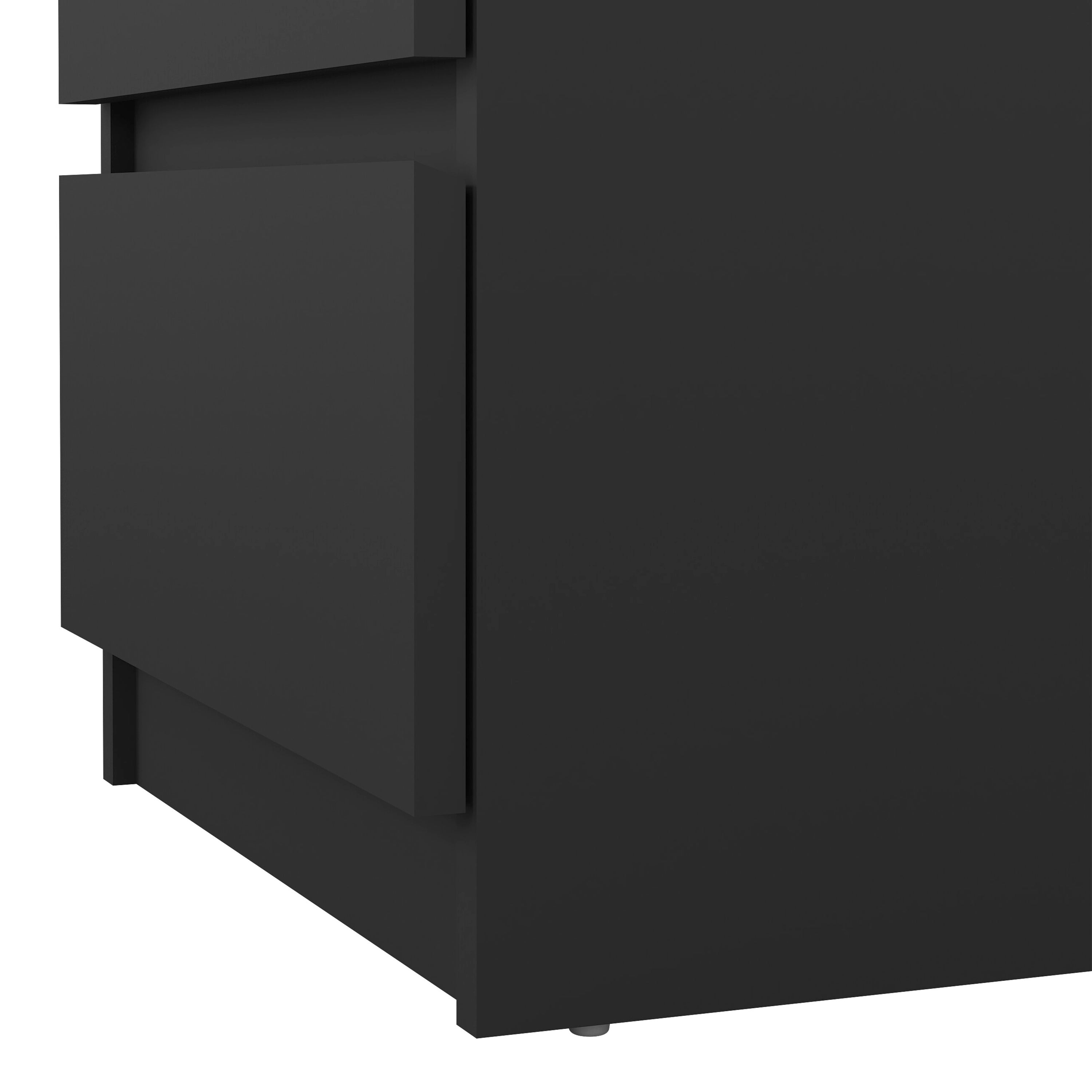 Naia Bedside 3 Drawers in Black Matt – FTG, view 7