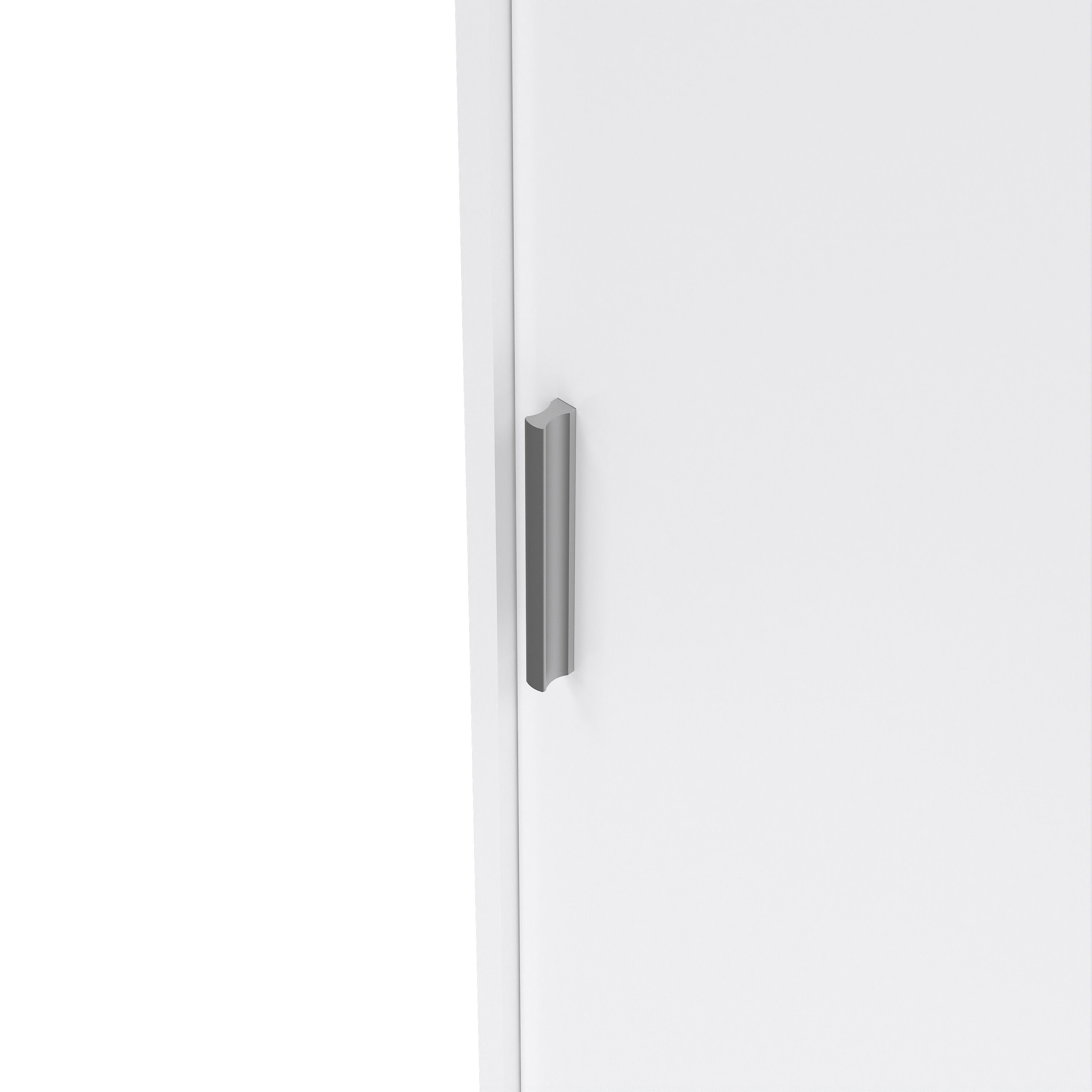 Naia Wardrobe with 2 Sliding Doors 1 Door 3 Drawers in White High Gloss – FTG, view 7
