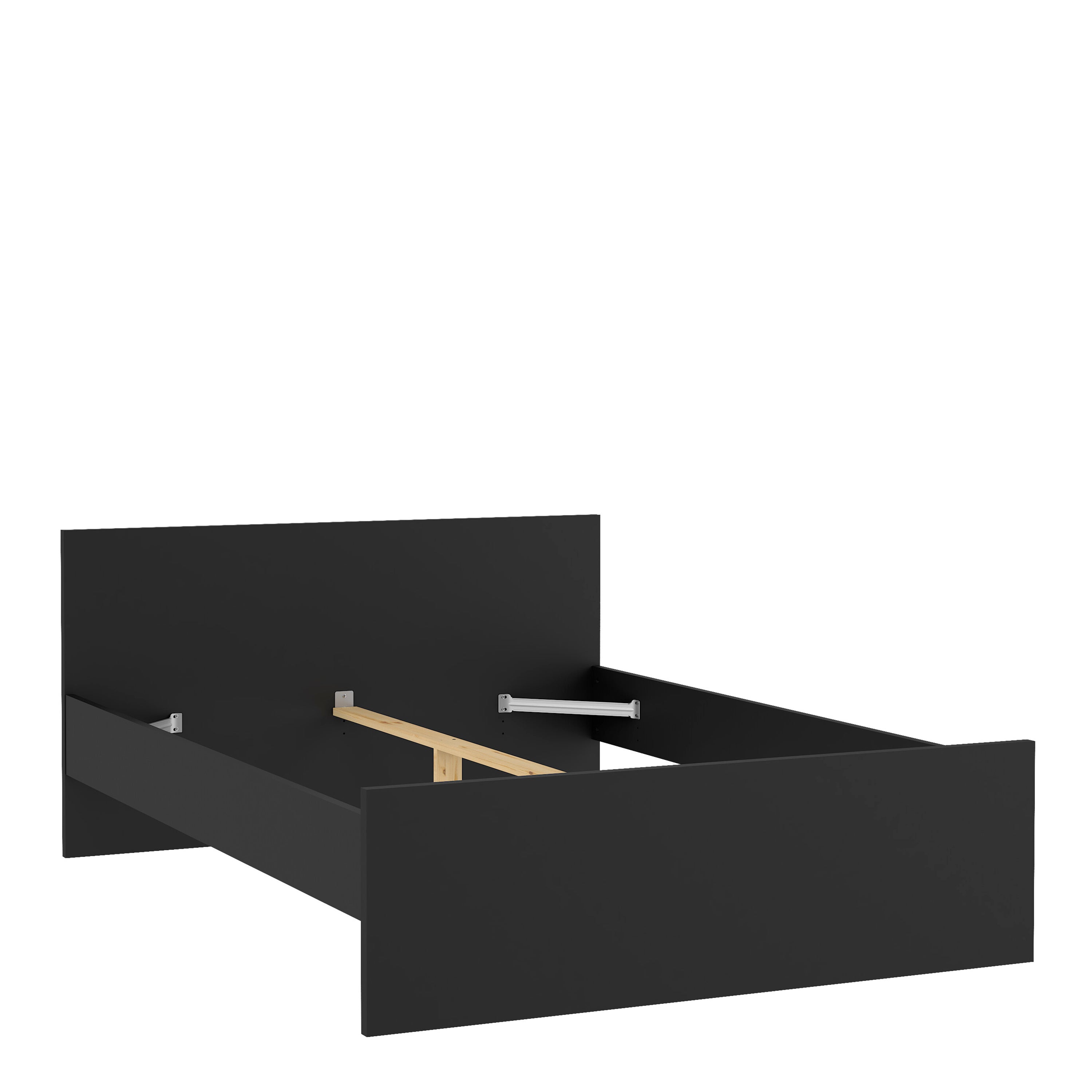 Naia Double Bed 4ft6 (140 x 190) in Black Matt – FTG, view 3