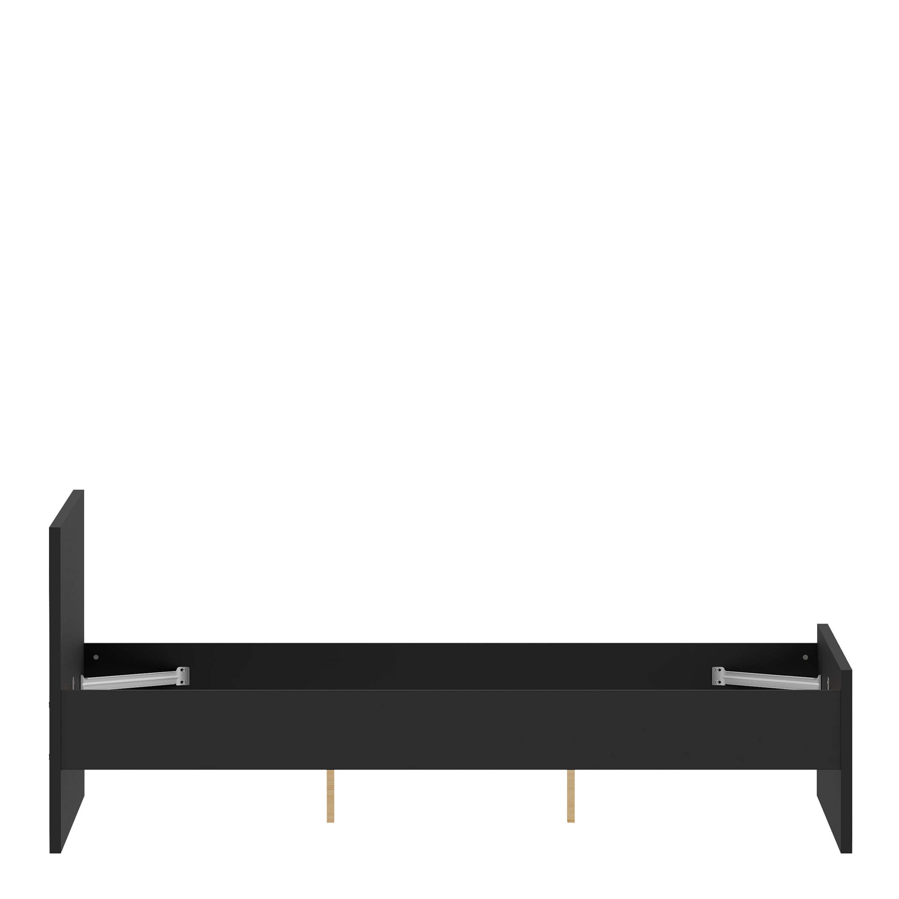 Naia Double Bed 4ft6 (140 x 190) in Black Matt – FTG, view 7