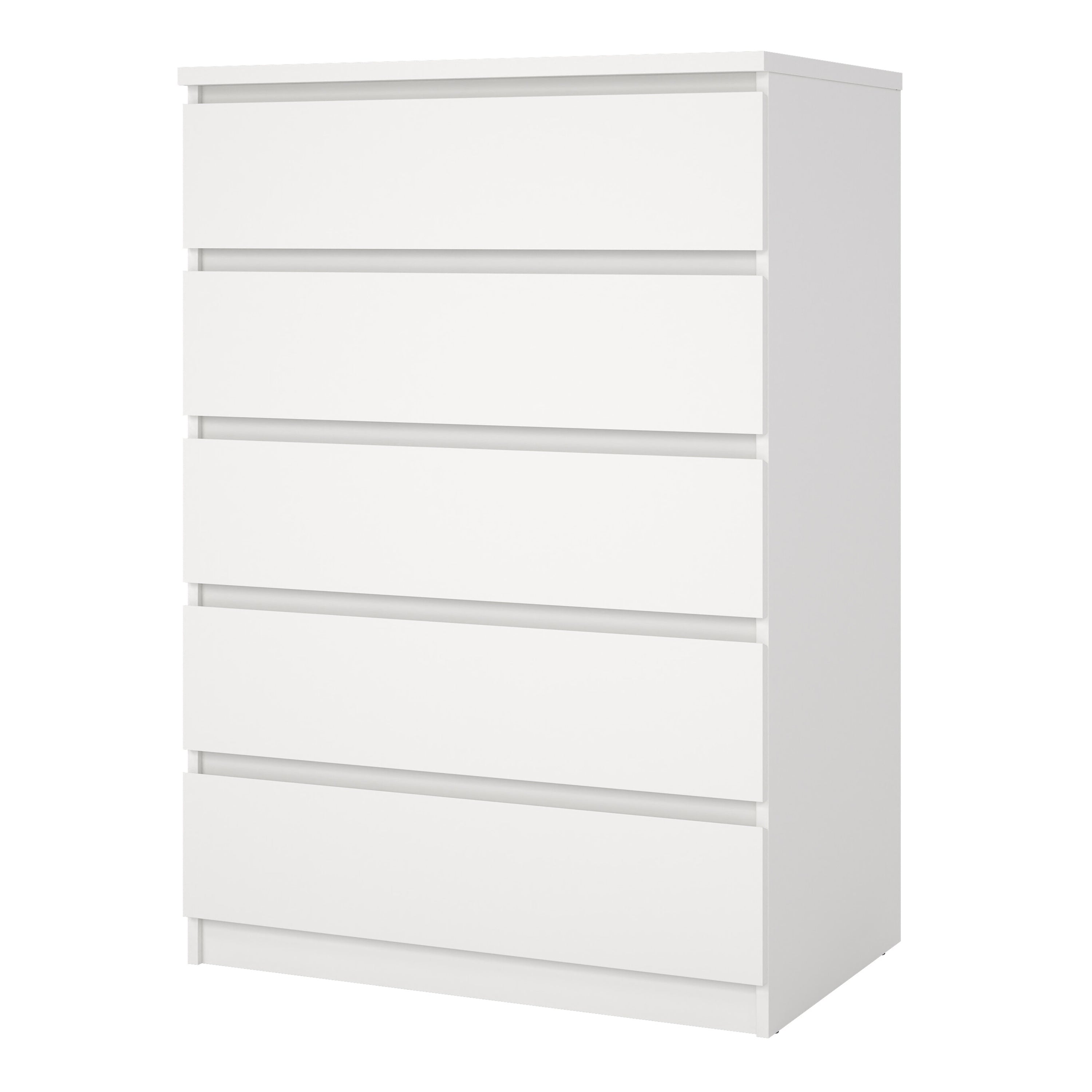 Naia Chest of 5 Drawers in White – FTG, view 6