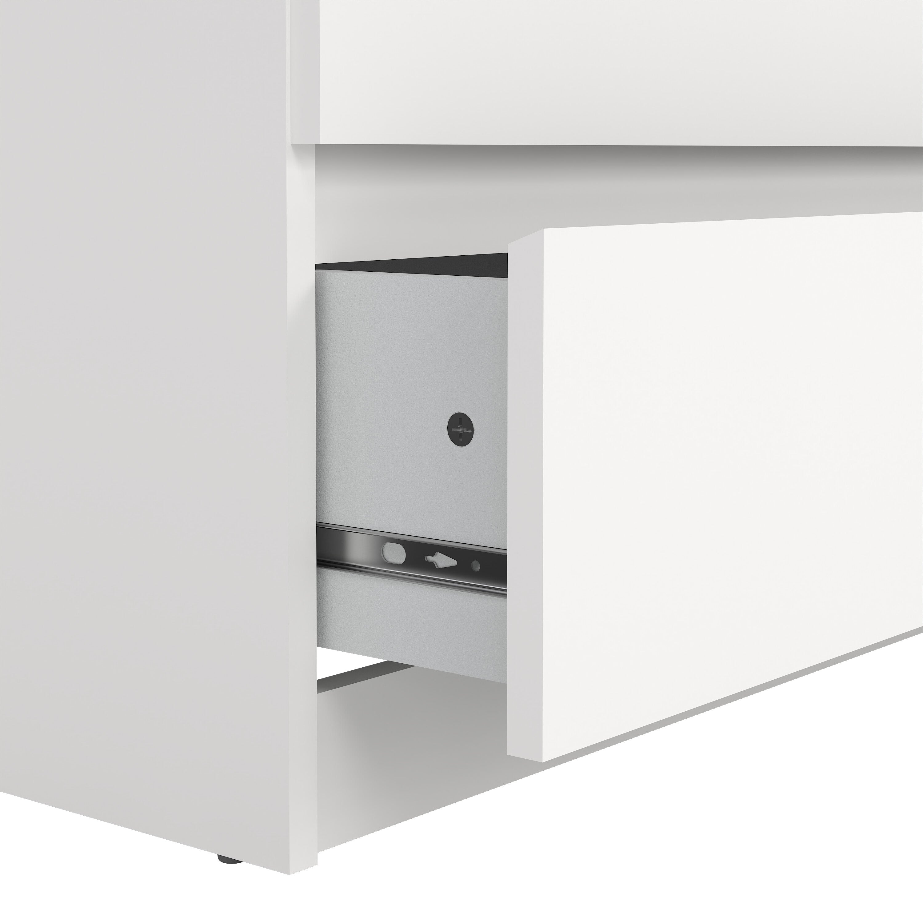 Naia Wide Chest of 6 Drawers (3+3) in White – FTG, view 6