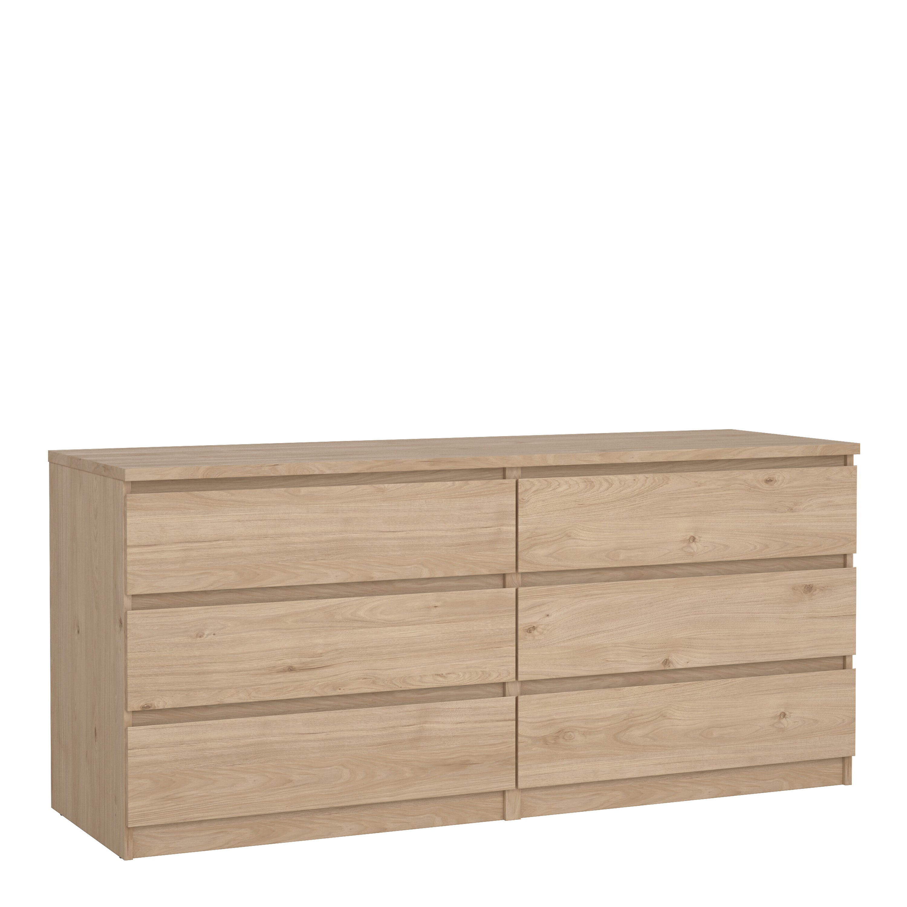 Naia Wide Chest of 6 Drawers (3+3) in Jackson Hickory Oak – FTG