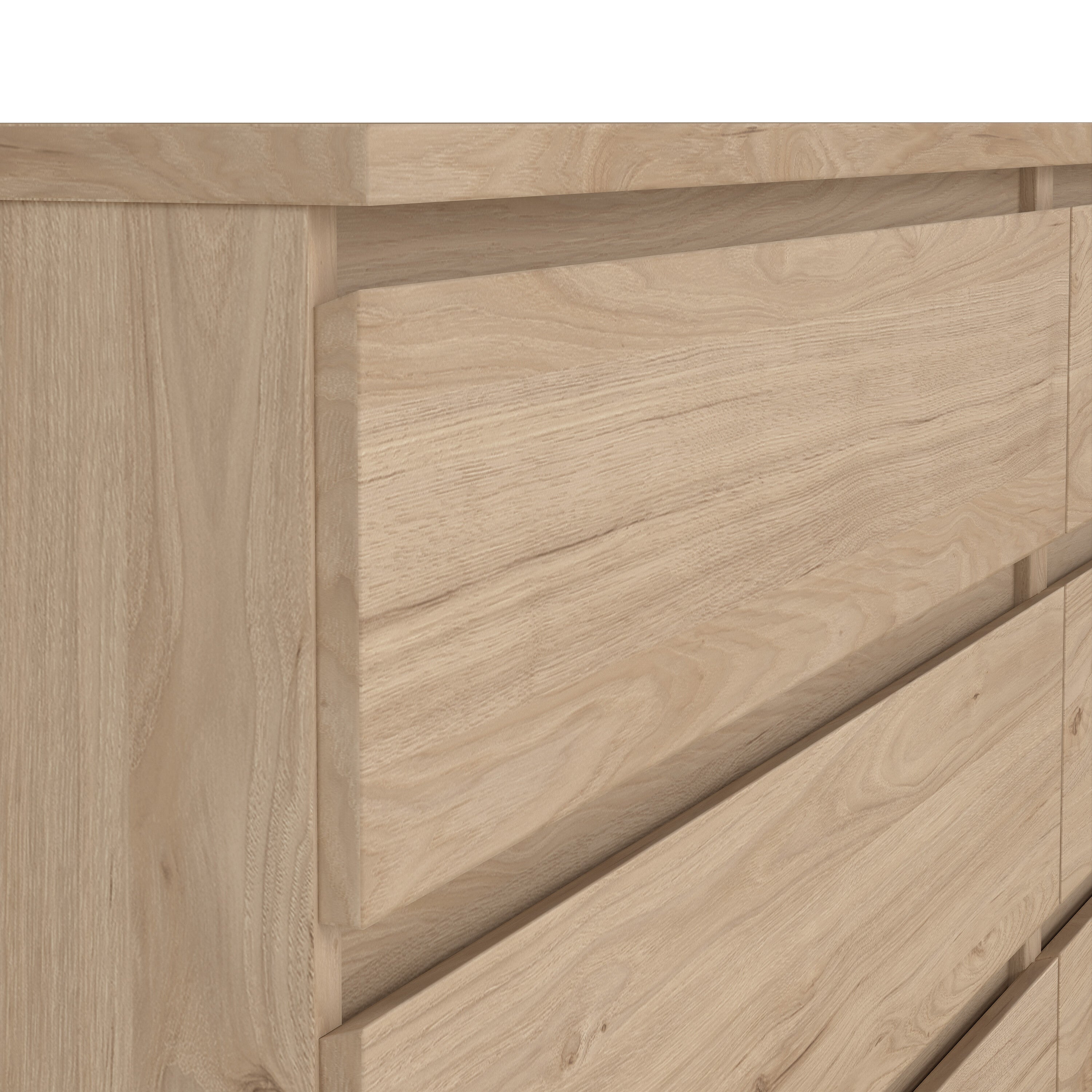 Naia Wide Chest of 6 Drawers (3+3) in Jackson Hickory Oak – FTG, view 7