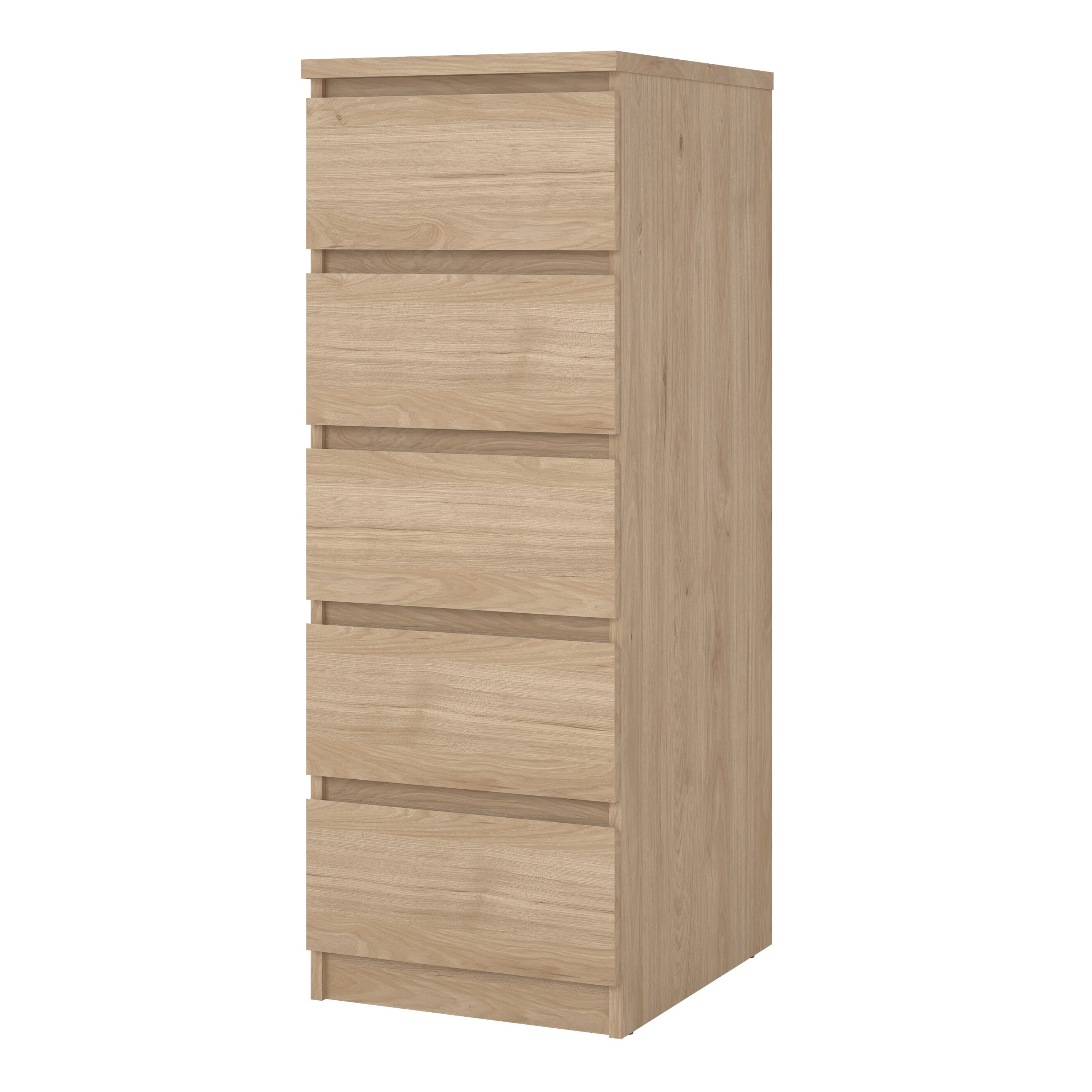 Naia Narrow Chest of 5 Drawers in Jackson Hickory Oak – FTG, view 10