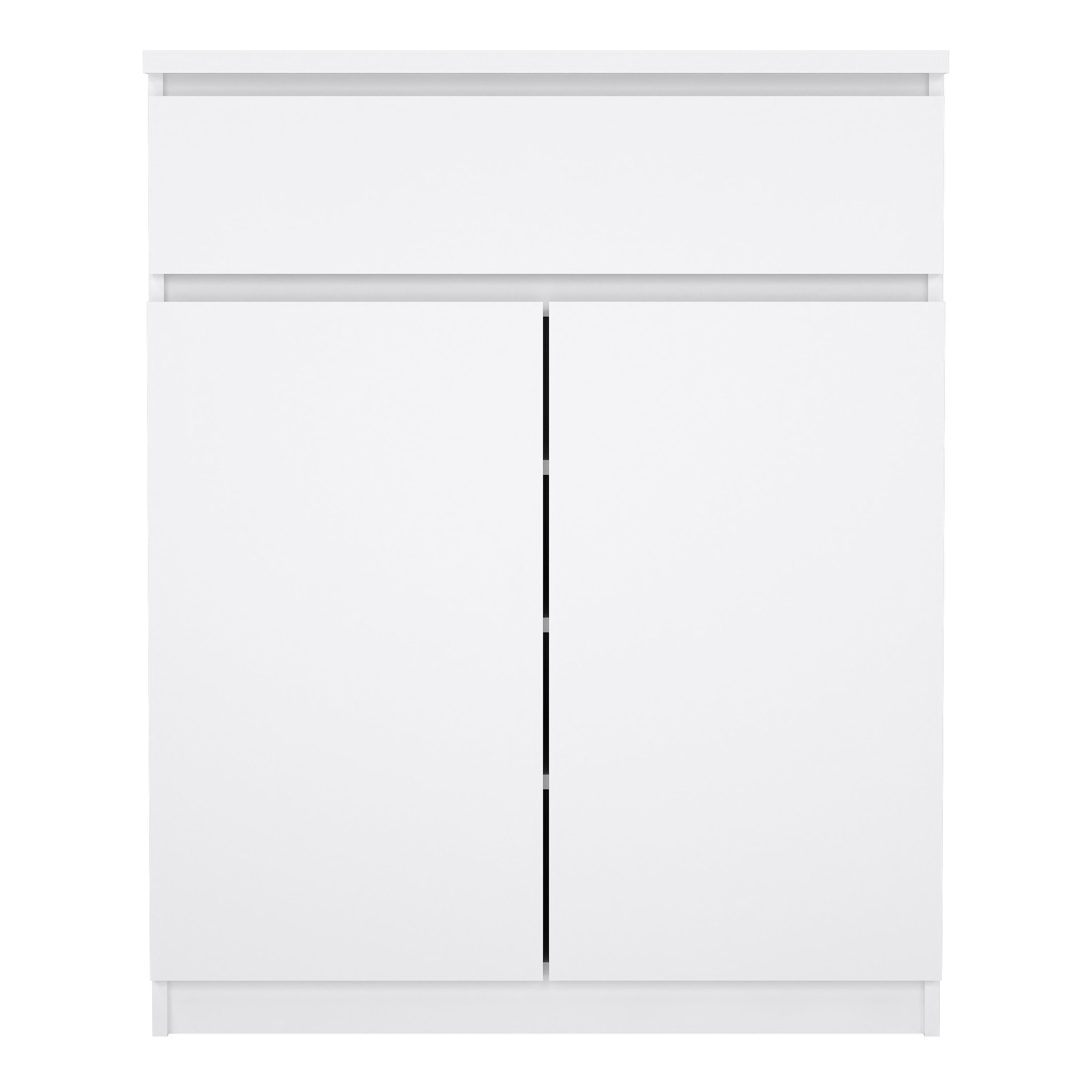 Naia Sideboard 1 Drawer 2 Doors in White High Gloss – FTG, view 2