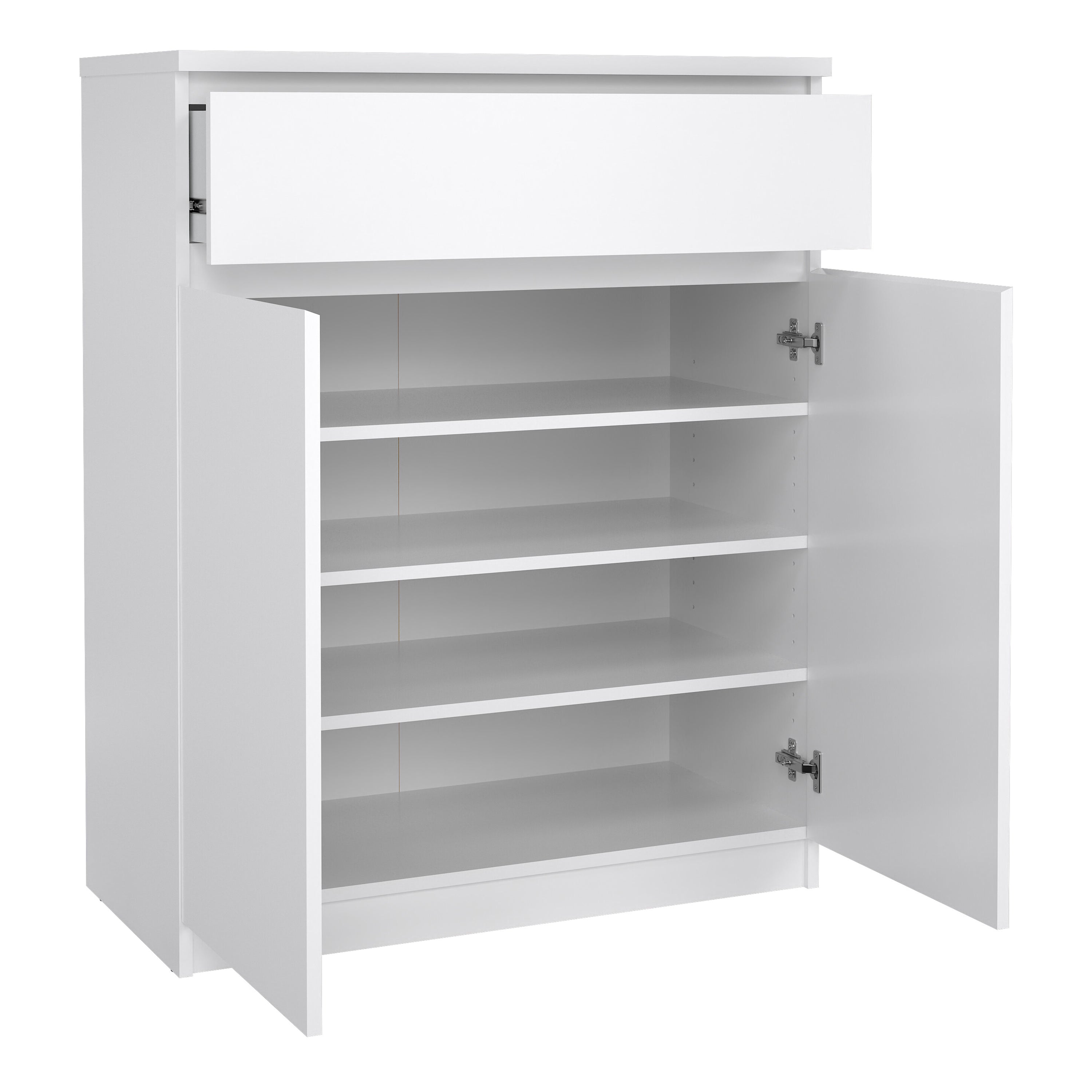 Naia Sideboard 1 Drawer 2 Doors in White High Gloss – FTG, view 4
