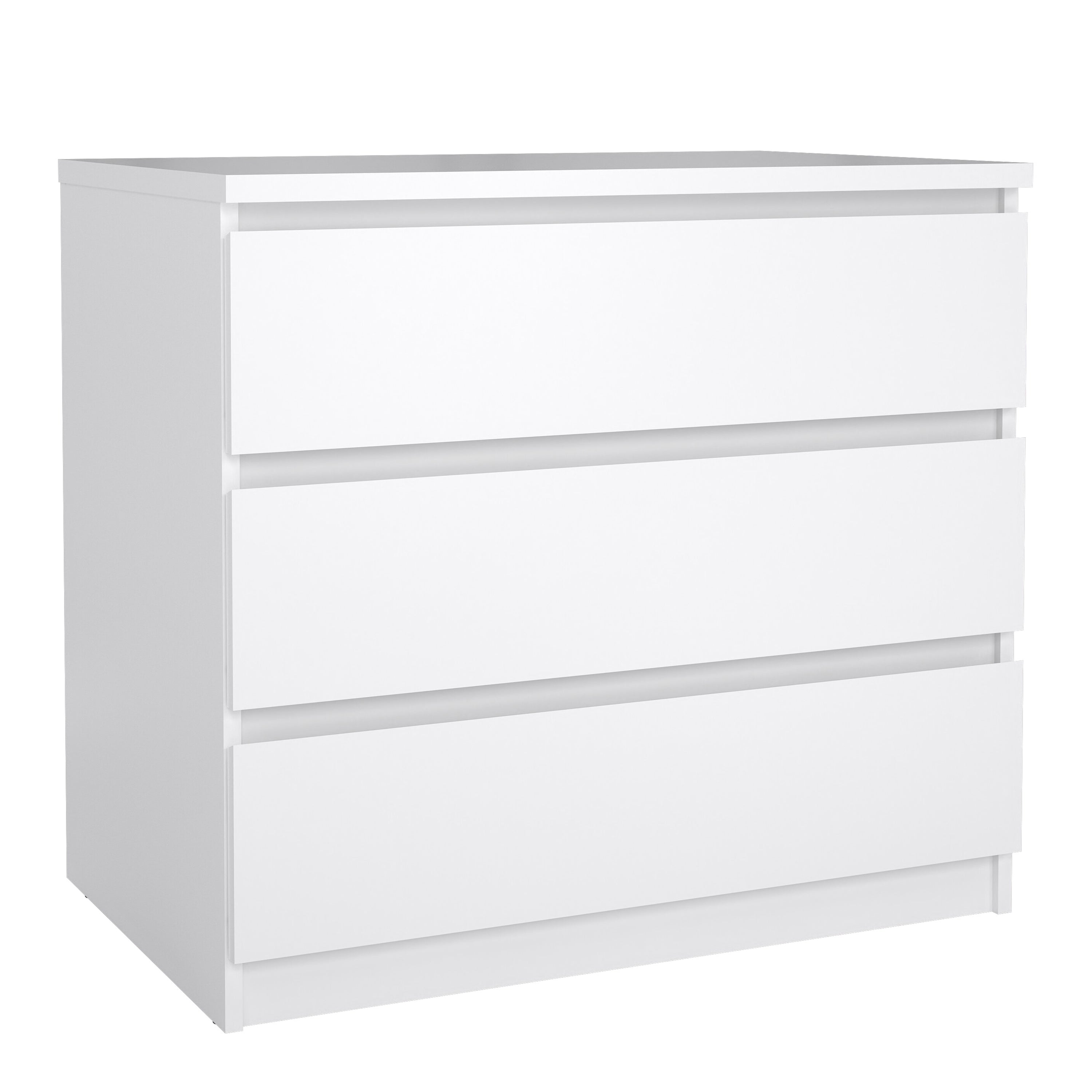 Naia Chest of 3 Drawers in White High Gloss – FTG