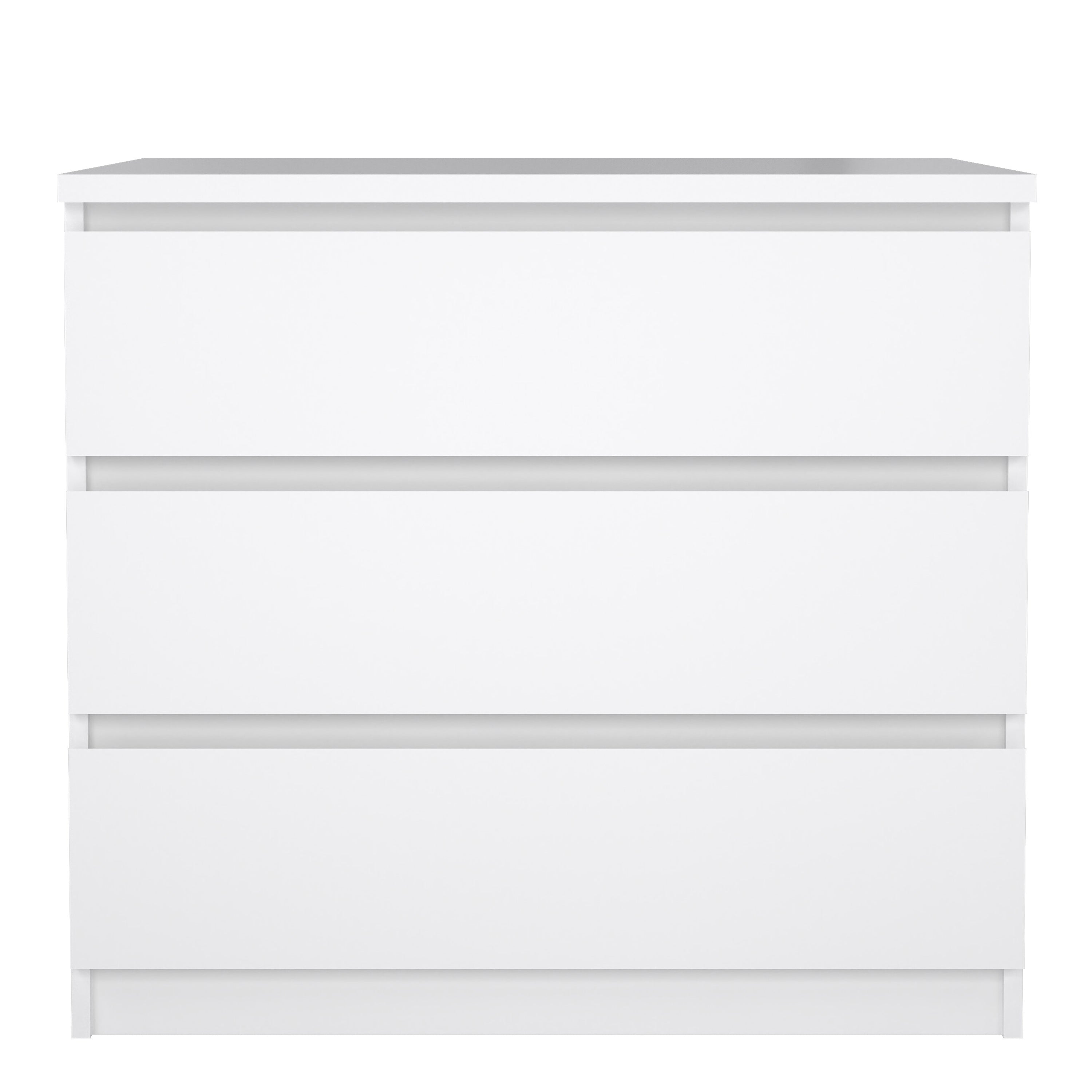 Naia Chest of 3 Drawers in White High Gloss – FTG, view 2