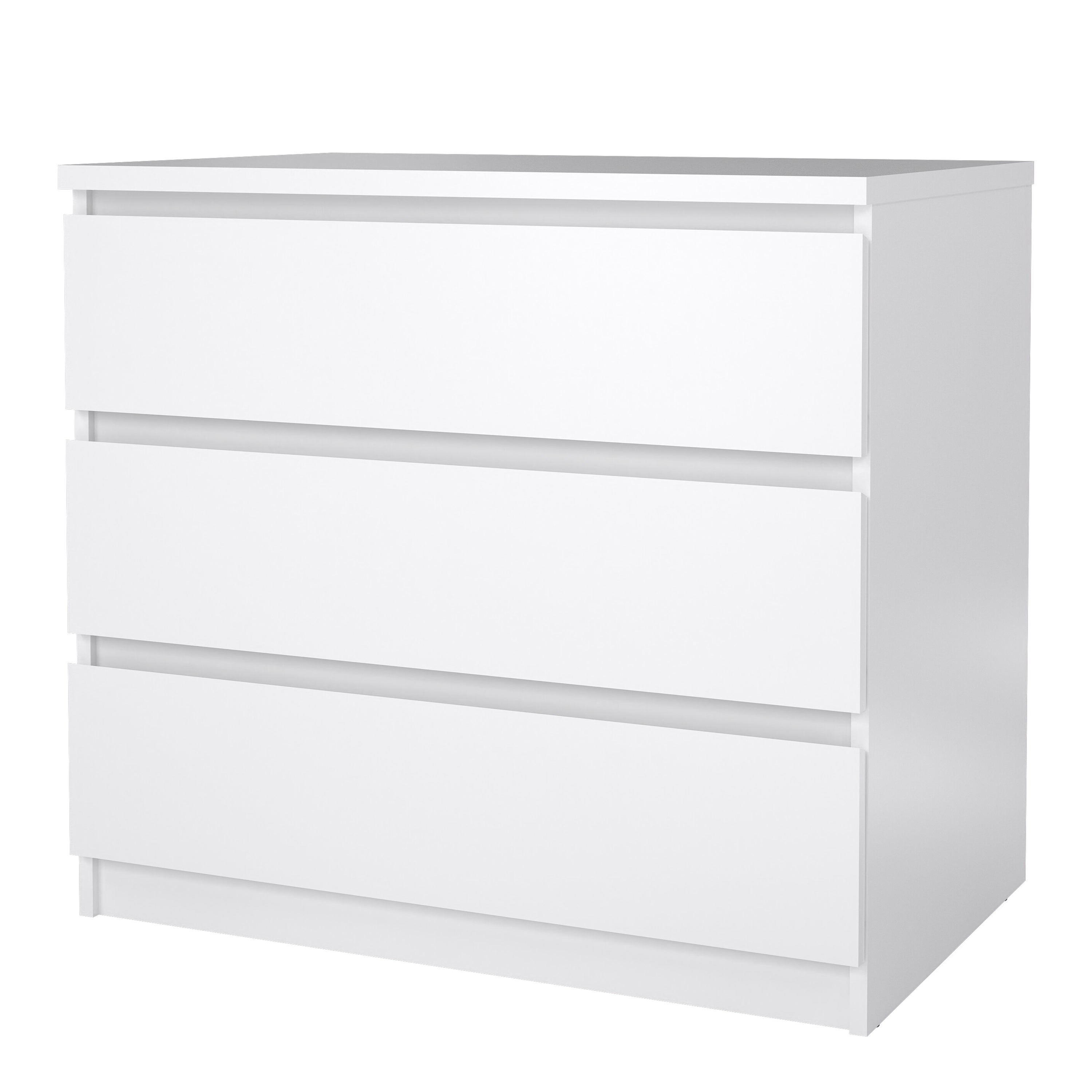 Naia Chest of 3 Drawers in White High Gloss – FTG, view 3