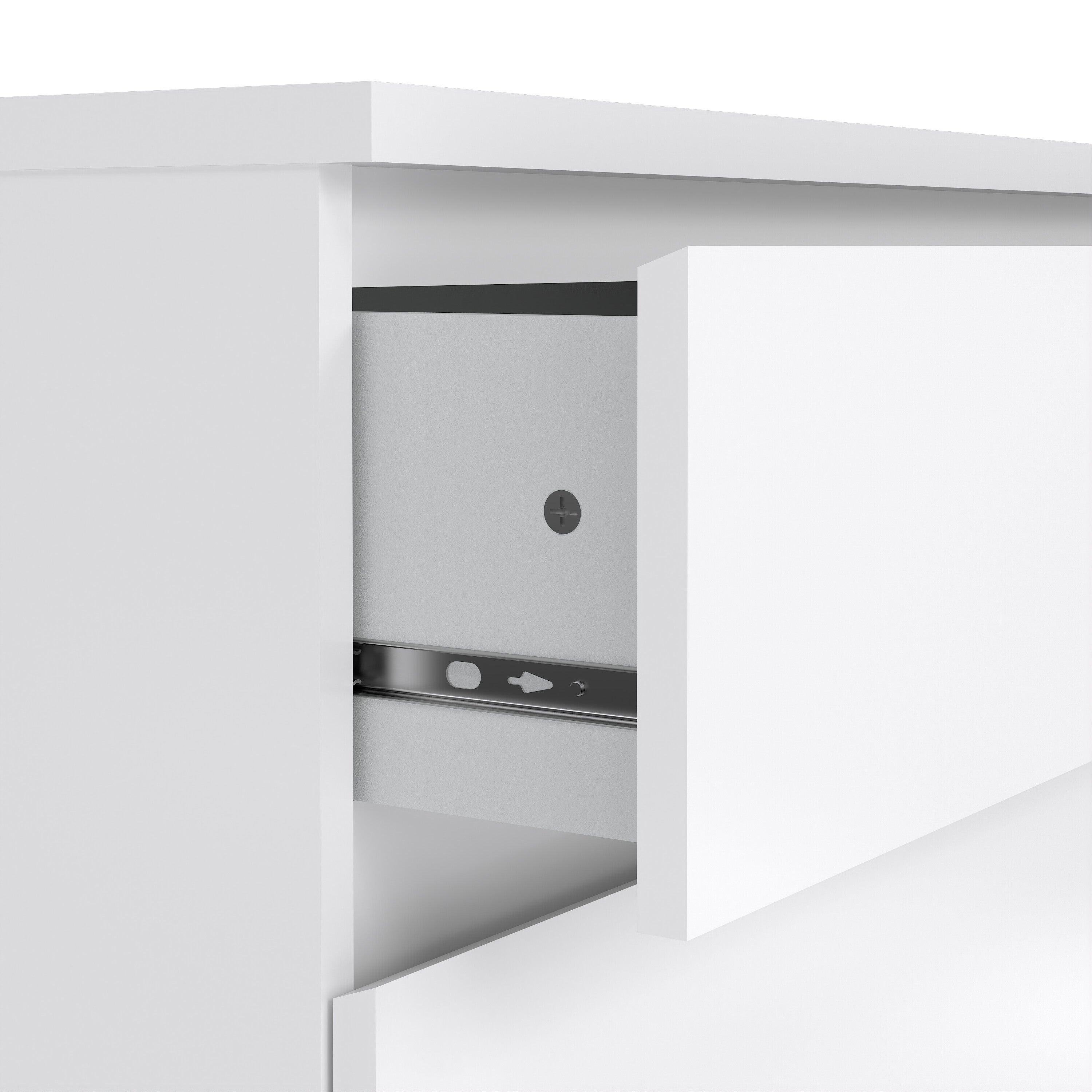 Naia Chest of 3 Drawers in White High Gloss – FTG, view 6