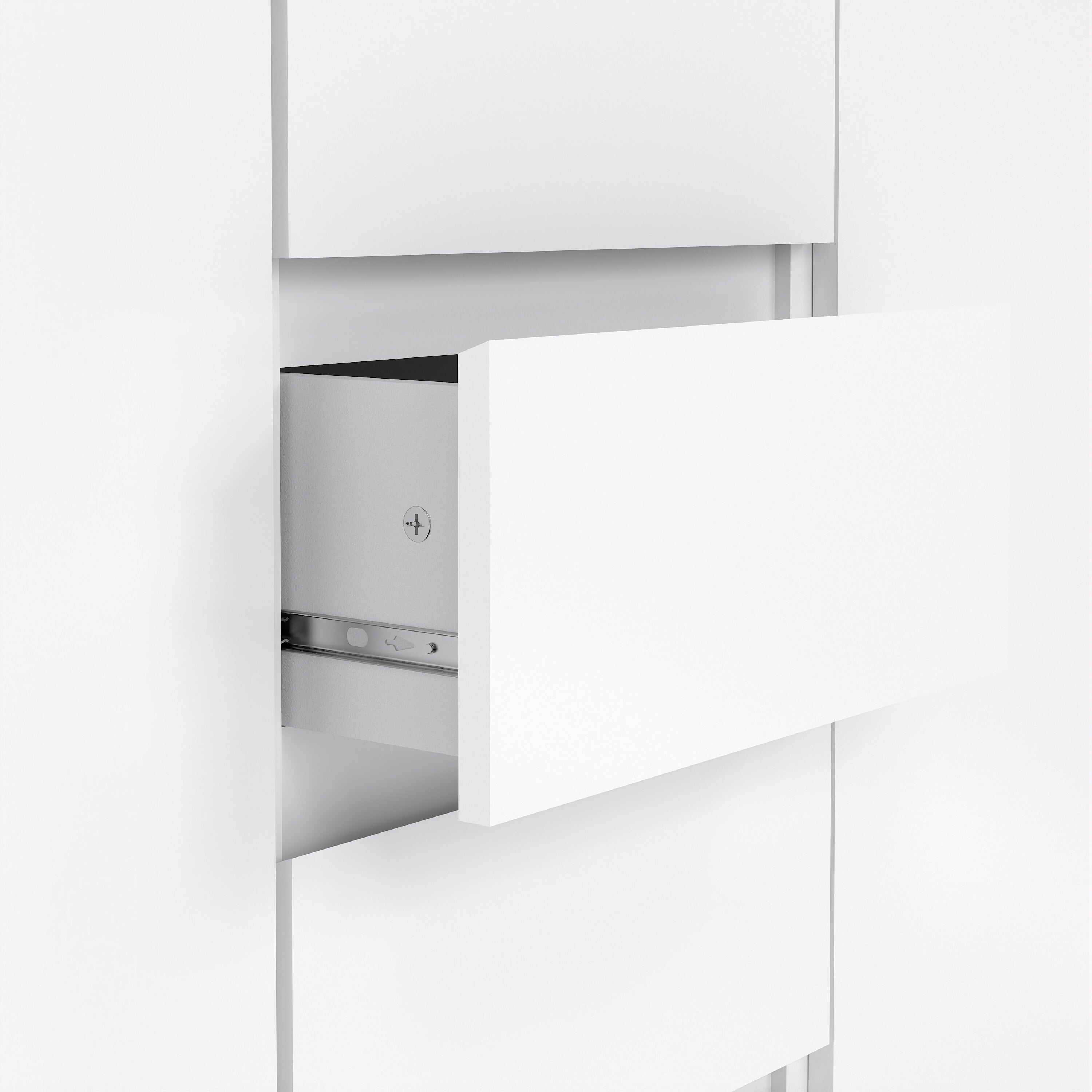Naia Sideboard - 4 Drawers 2 Doors in White High Gloss – FTG