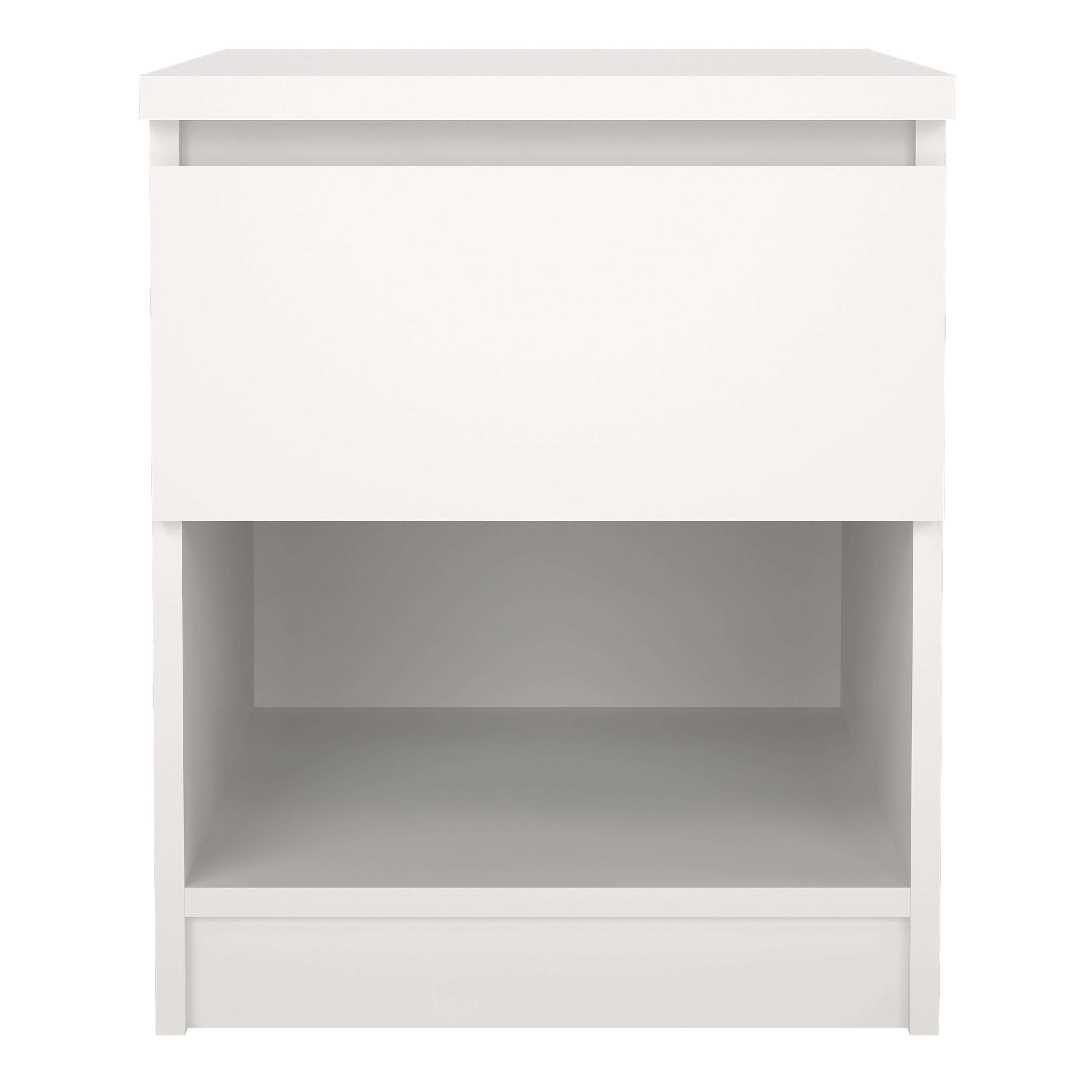 Naia Bedside 1 Drawer 1 Shelf in White – FTG, view 7