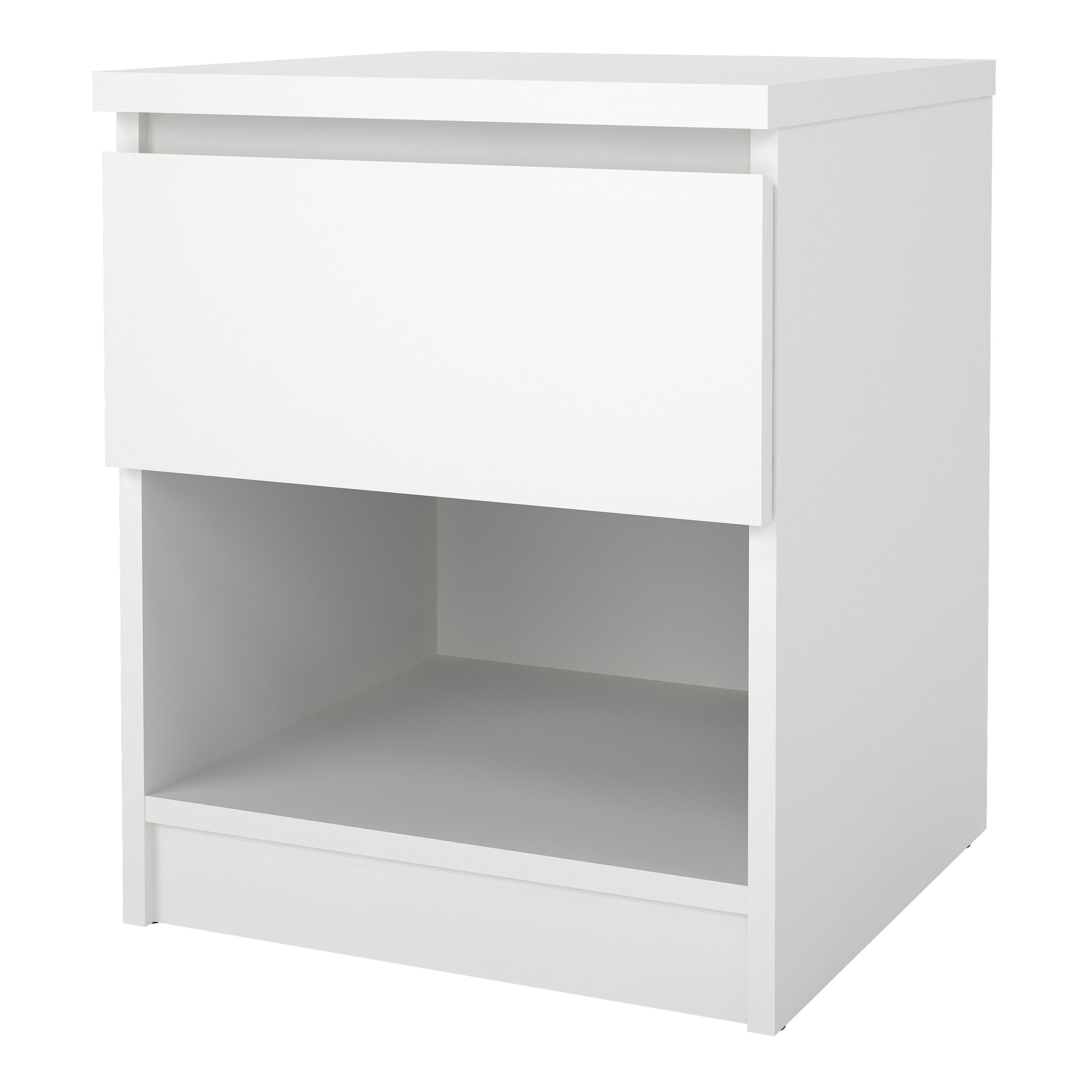 Naia Bedside 1 Drawer 1 Shelf in White – FTG, view 8