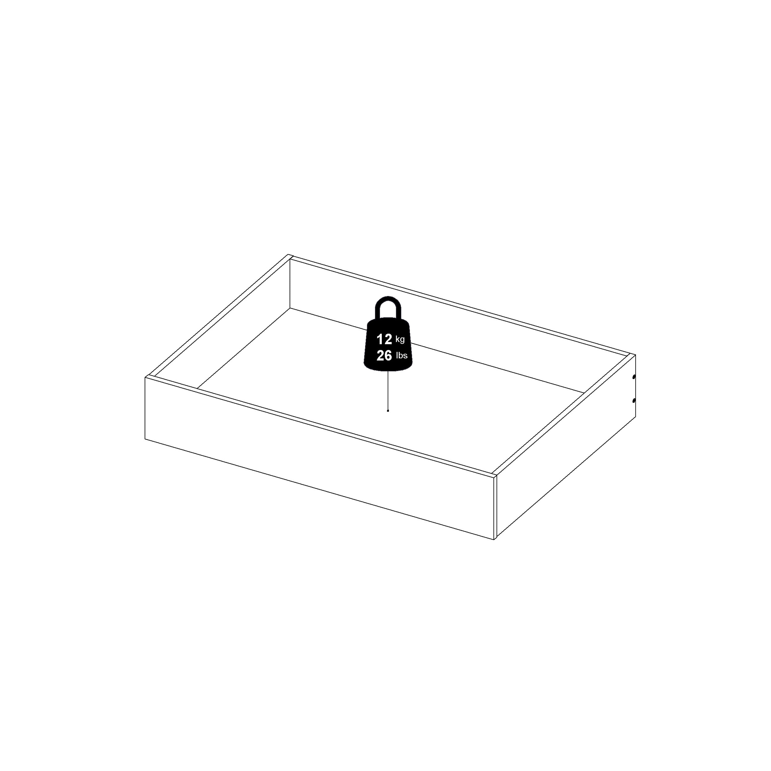 Naia Set of 2 Underbed Drawers (for Single or Double Beds) in White High Gloss – FTG, view 10