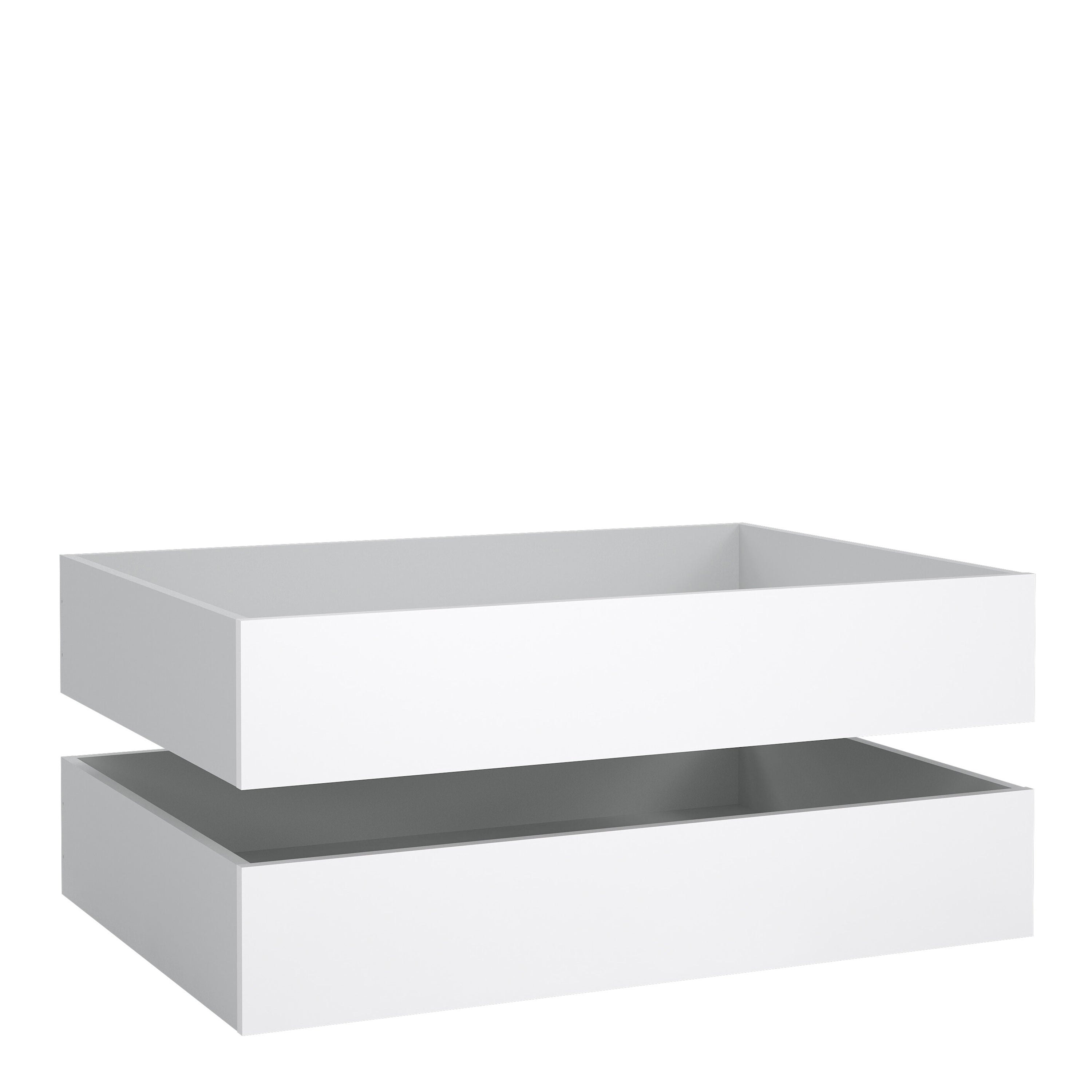Naia Set of 2 Underbed Drawers (for Single or Double Beds) in White High Gloss – FTG