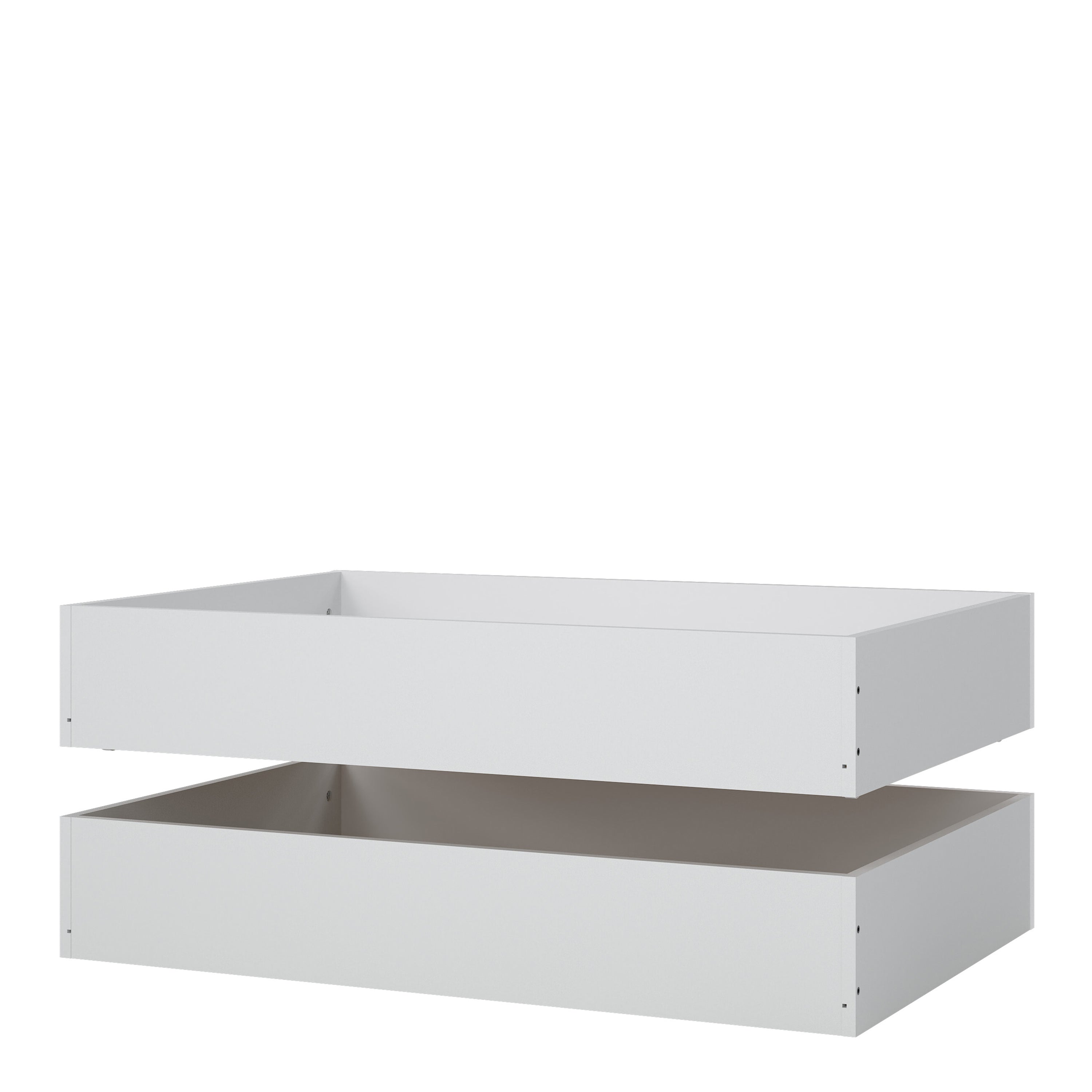 Naia Set of 2 Underbed Drawers (for Single or Double Beds) in White High Gloss – FTG, view 4