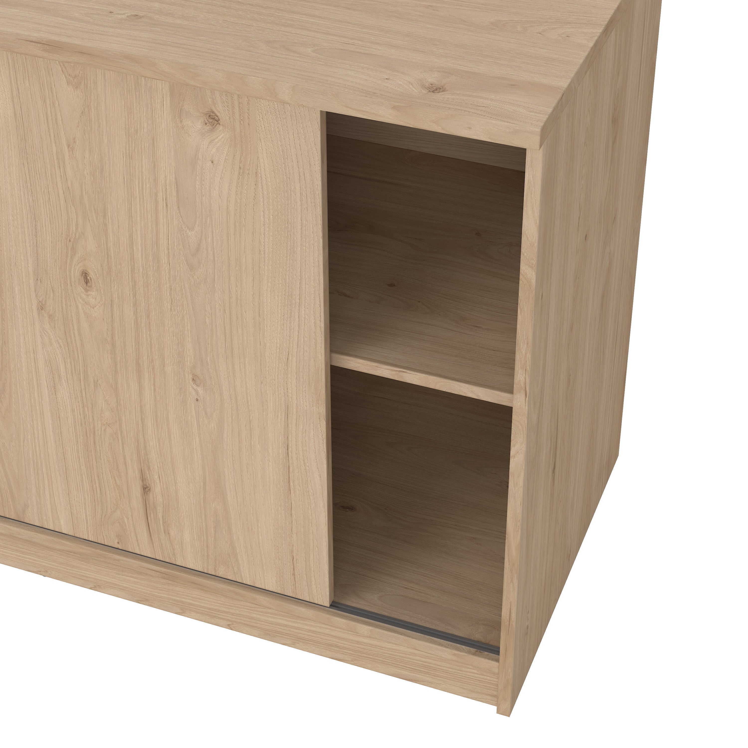 Naia Storage Unit with 1 Sliding Door and 3 Drawers in Jackson Hickory Oak – FTG, view 8