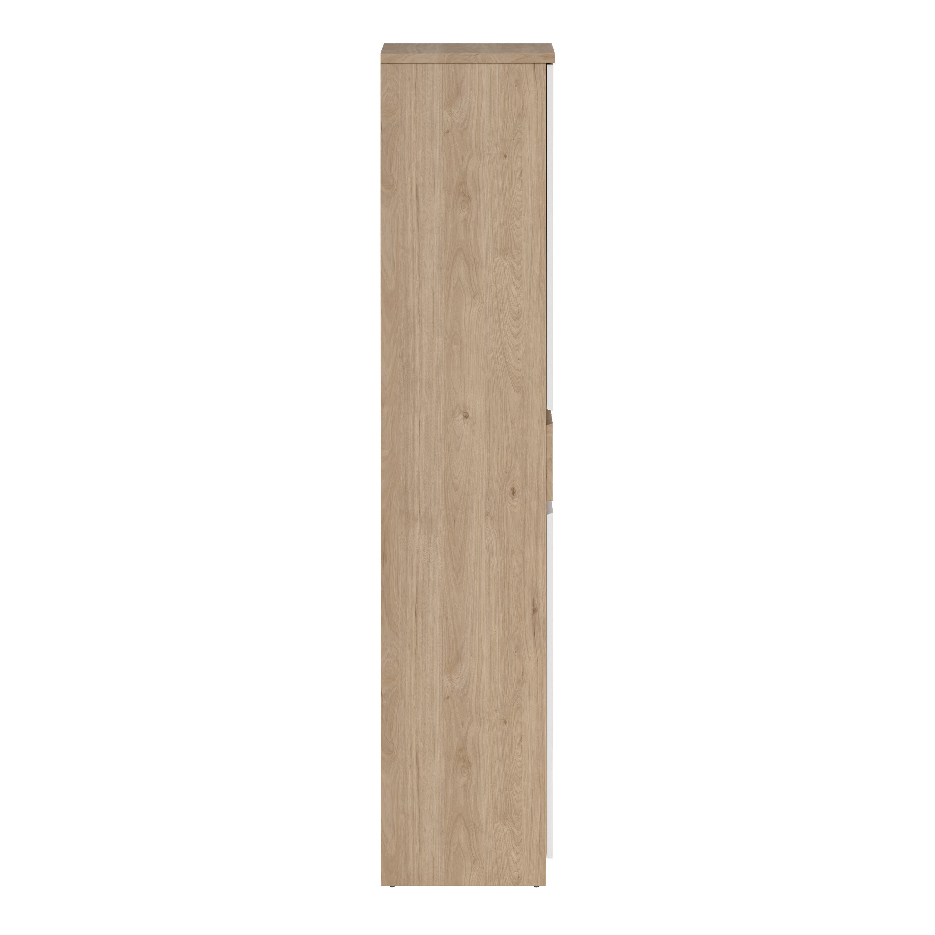 Naia Shoe Cabinet with 4 Doors 1 Drawer in Jackson Hickory Oak and White – FTG, view 4
