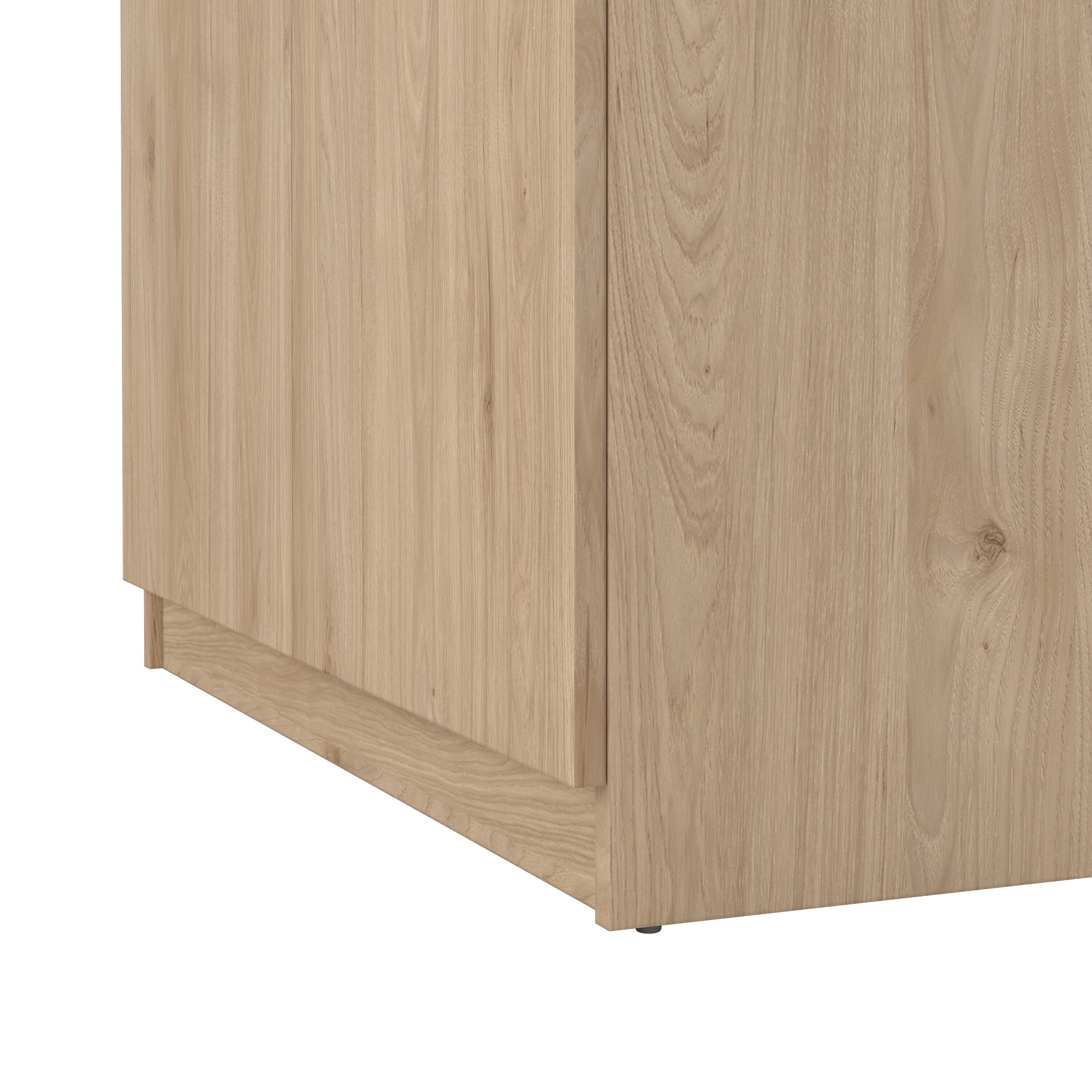 Naia Shoe Cabinet with 4 Doors 1 Drawer in Jackson Hickory Oak and Black – FTG, view 12