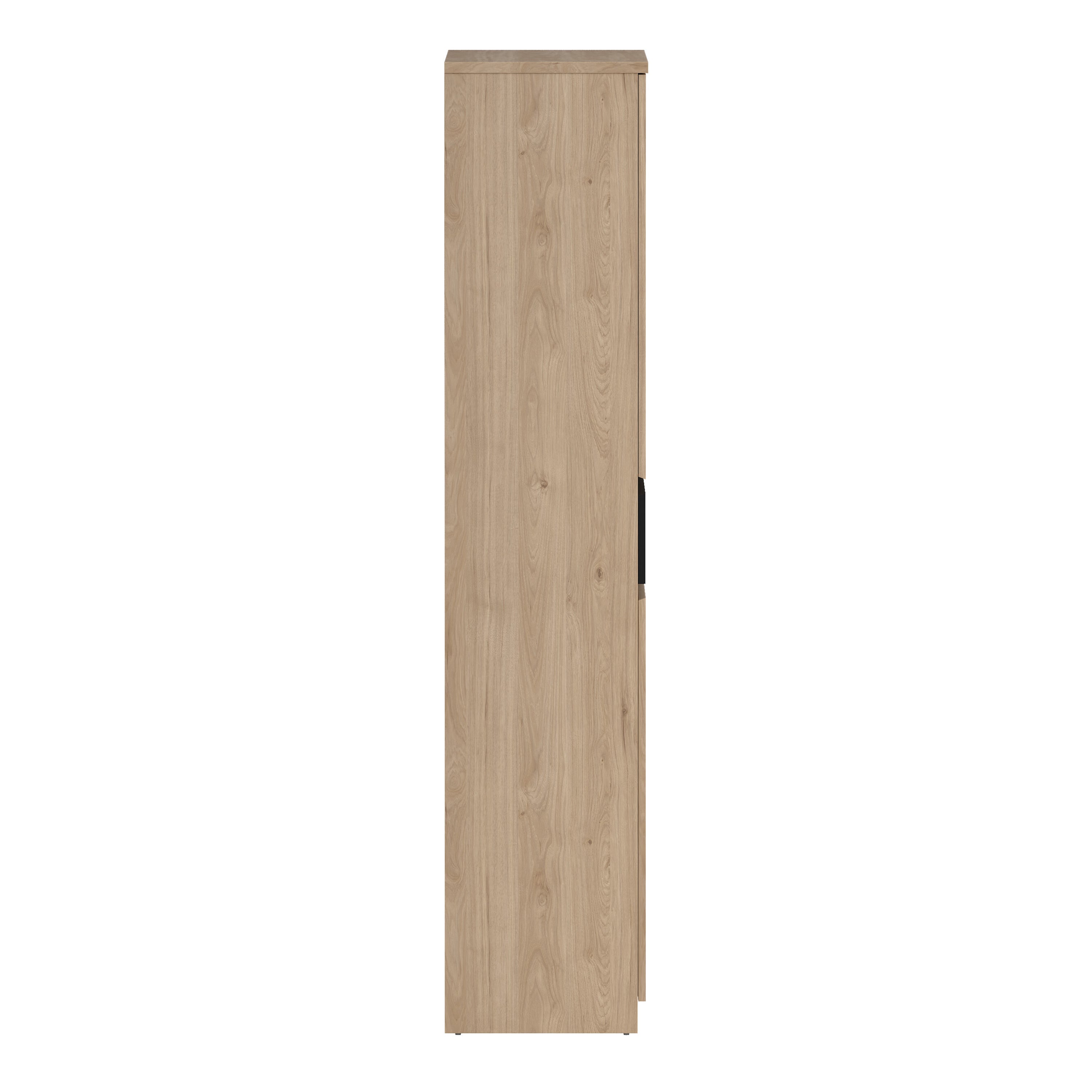 Naia Shoe Cabinet with 4 Doors 1 Drawer in Jackson Hickory Oak and Black – FTG, view 4
