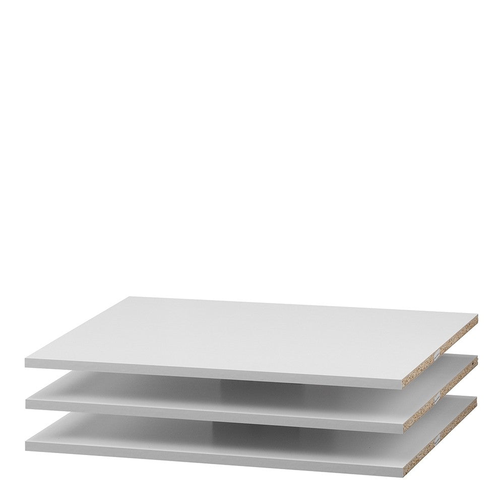 Verona Set of Shelves Narrow (for 120cm Wardrobe) in White – FTG