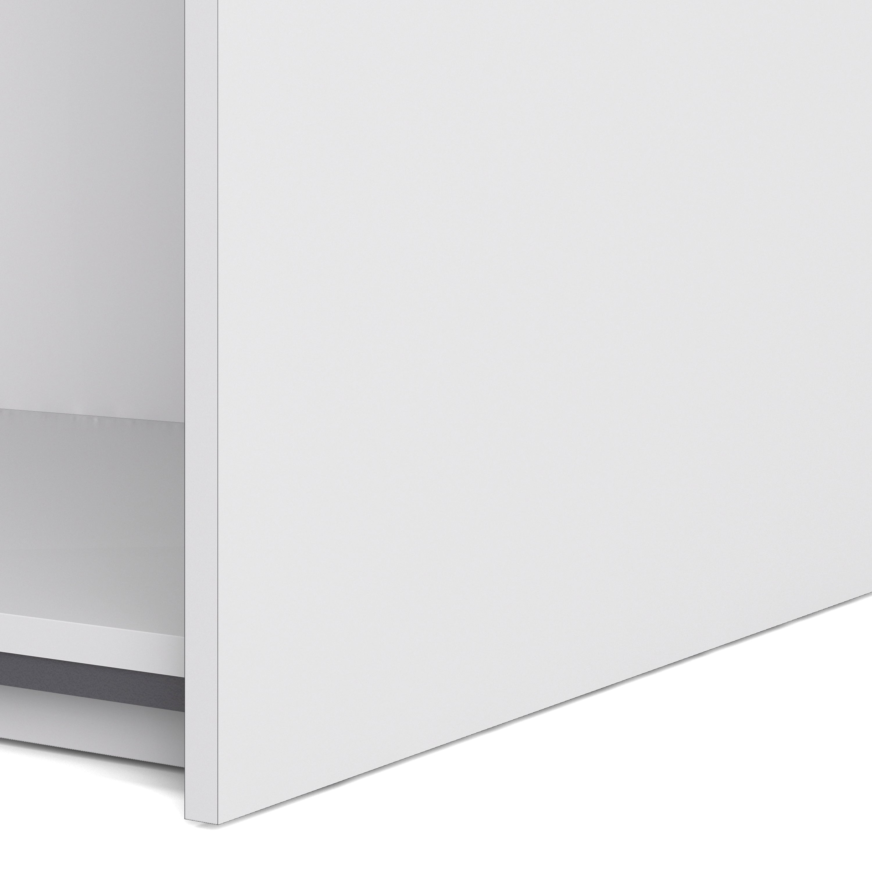N/A Verona Sliding Wardrobe 180cm in White with White Doors with 5 Shelves