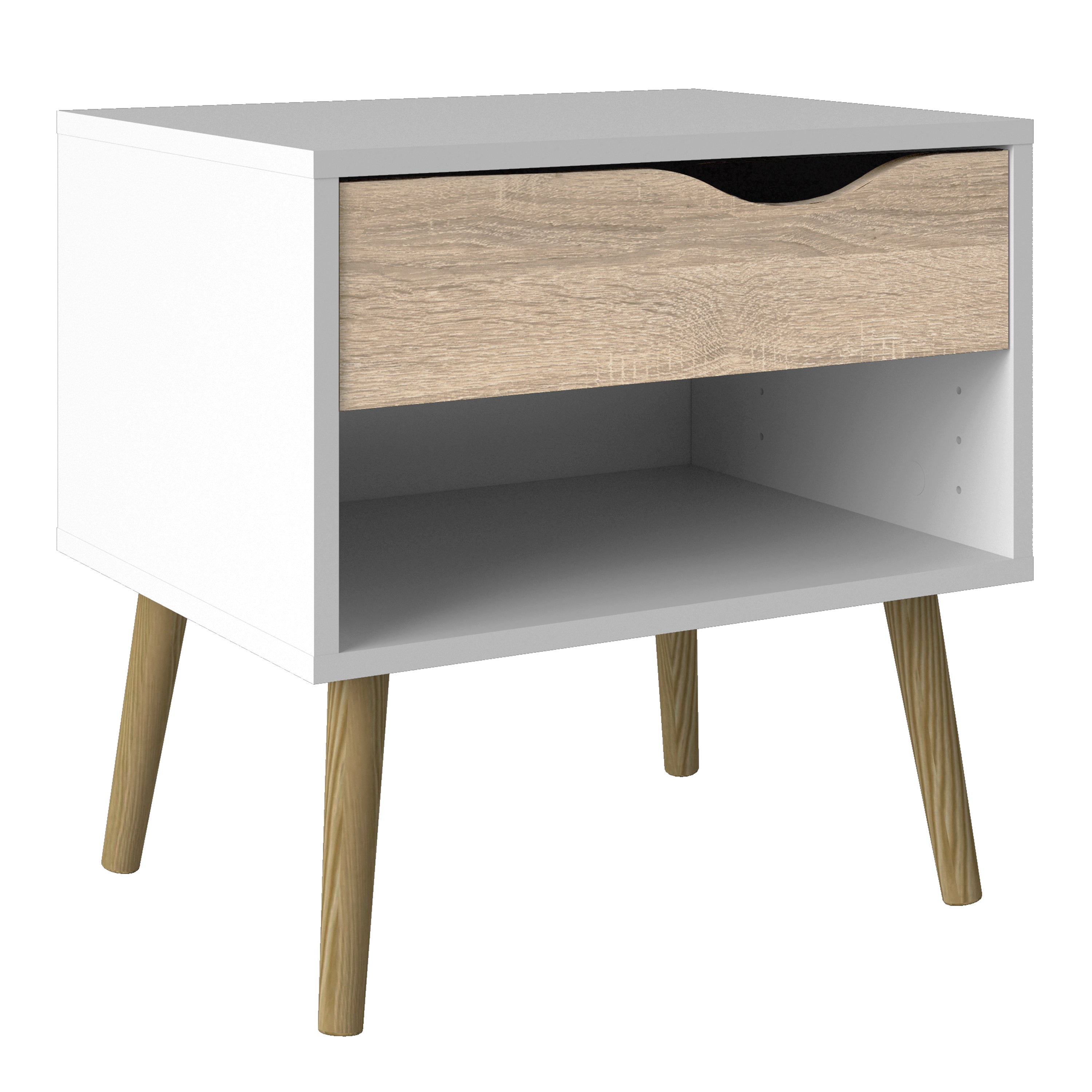 Oslo 3 Piece Bedroom Set White & Oak – FTG, view 2